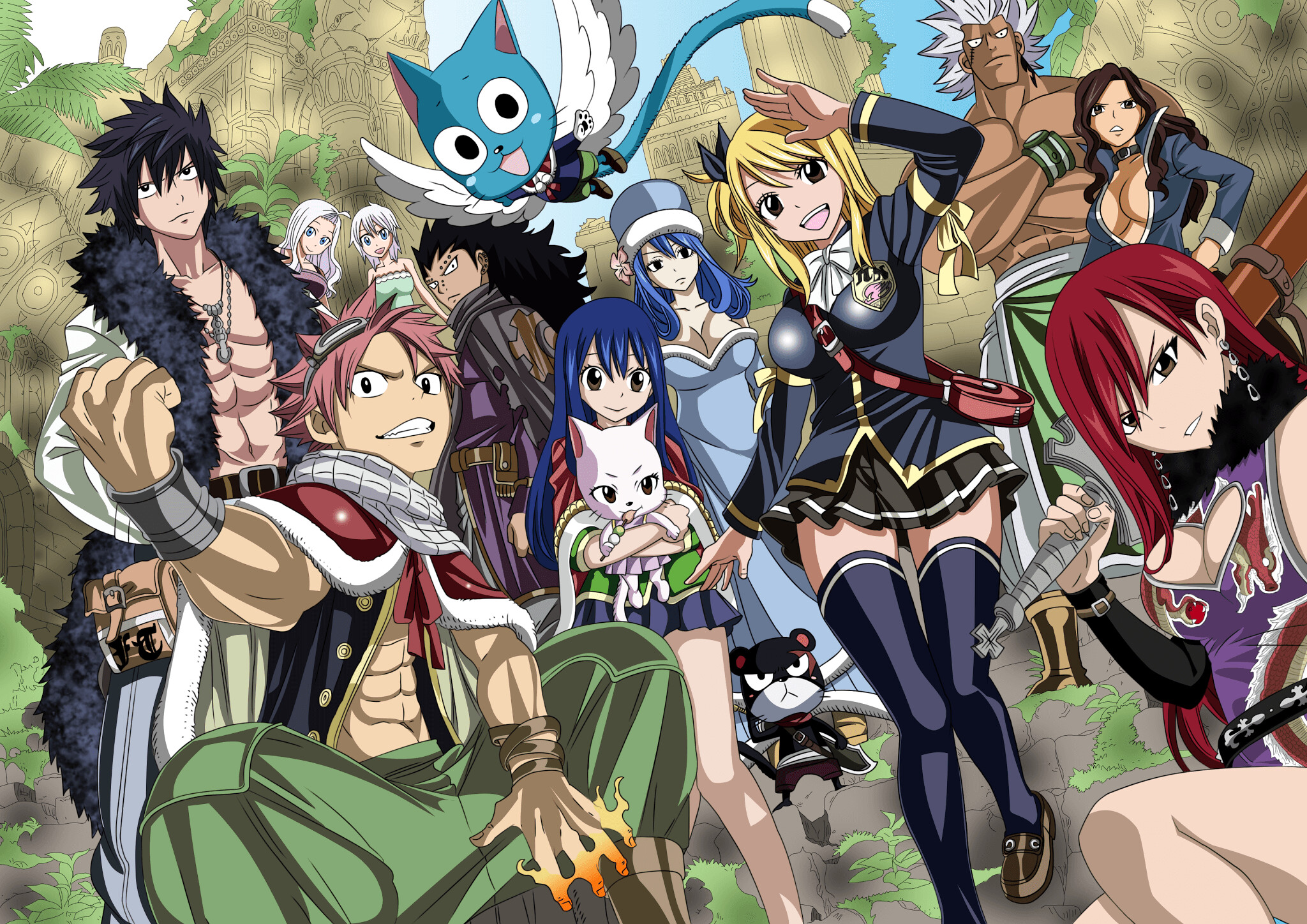 Fairy Tail: The second series concluded its run on March 26, 2016. 2050x1450 HD Background.