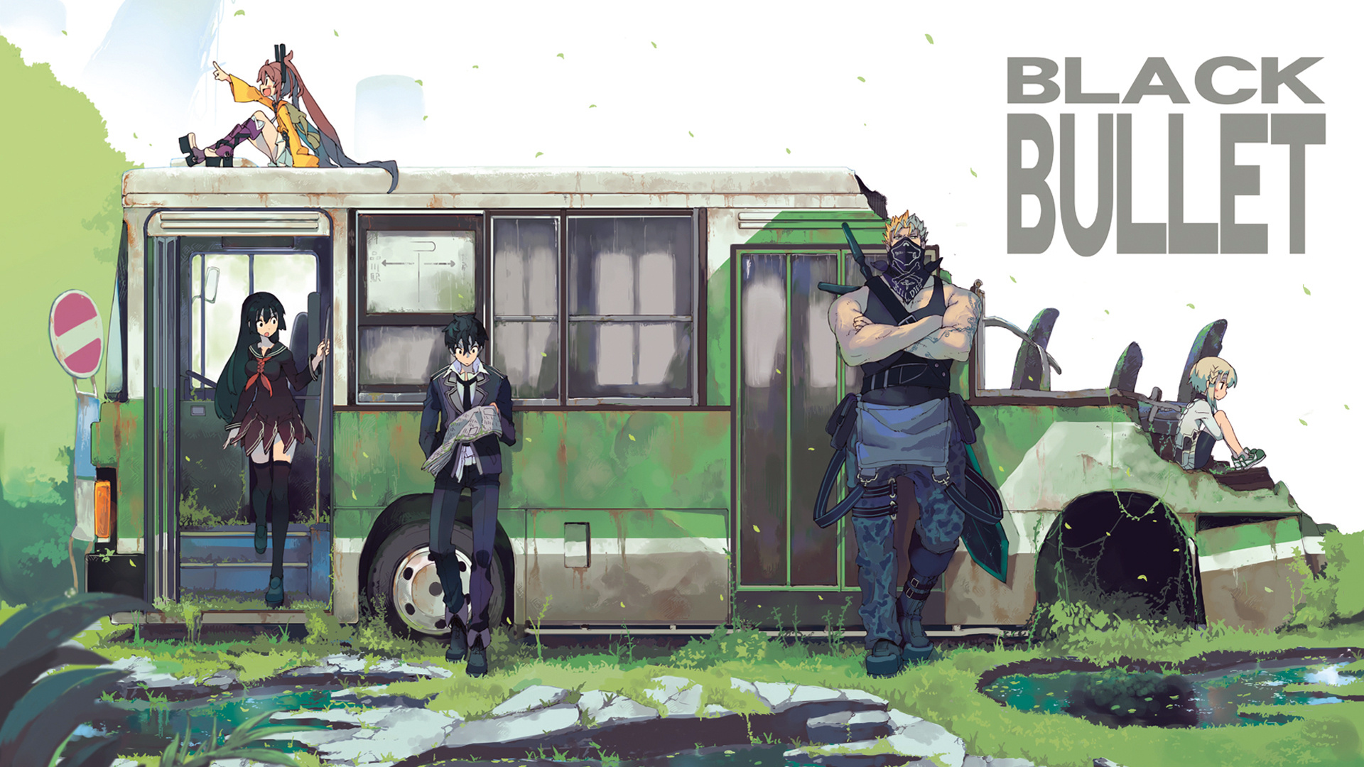 Black Bullet (Anime): Poster, Announced at Dengeki Bunko's Autumn Festival 2013. 1920x1080 Full HD Wallpaper.