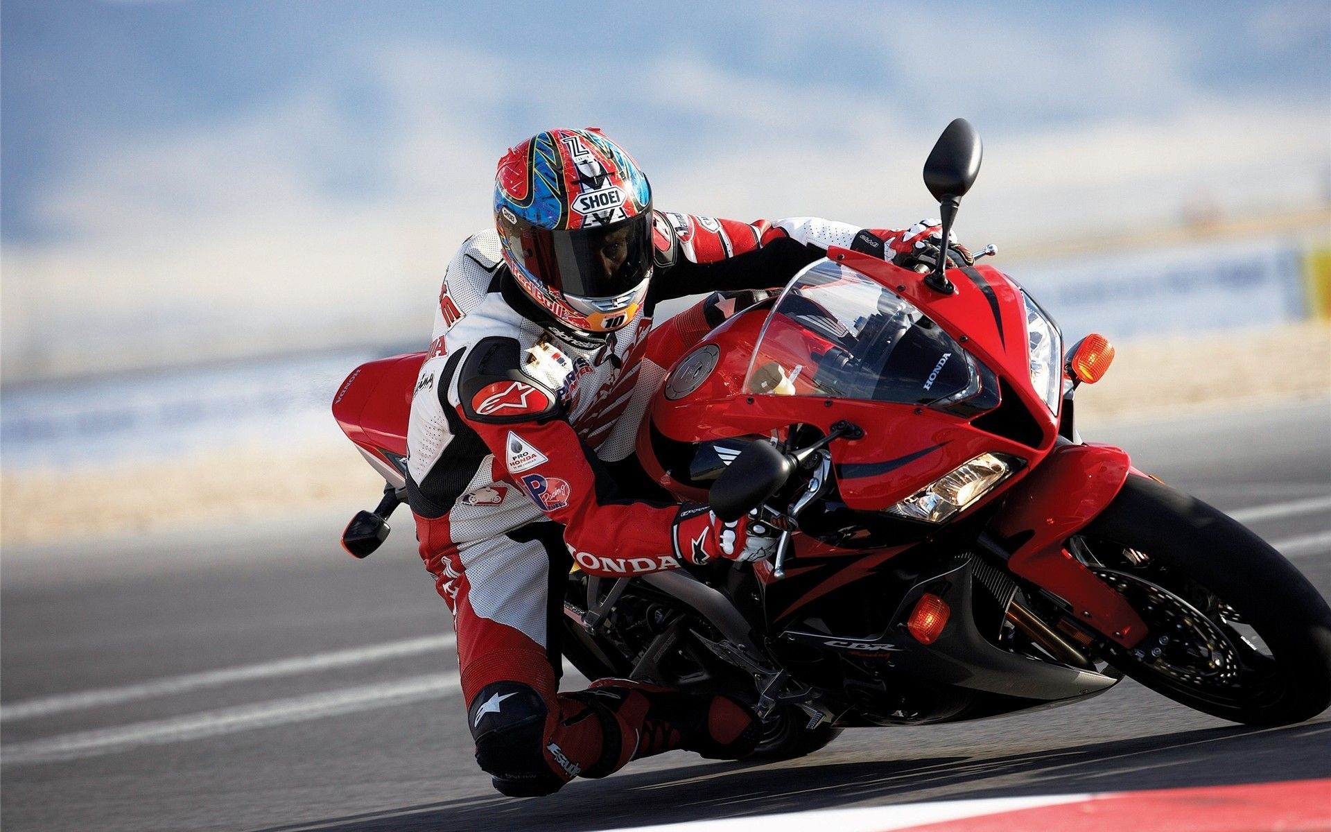 Motorcycle Racing: Honda CBR 600 RR, Free Ride, Speedway. 1920x1200 HD Background.