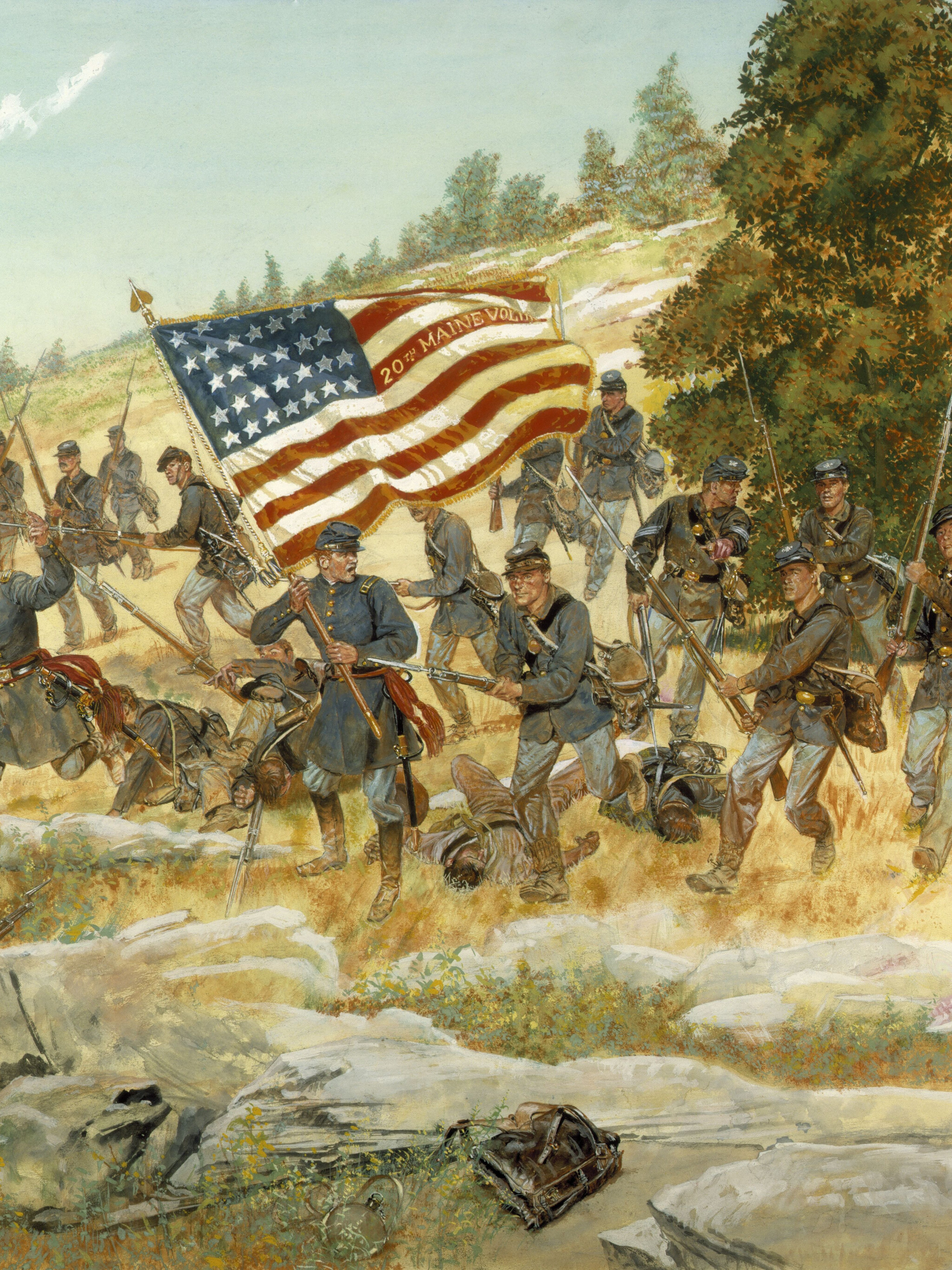 Gettysburg: Art of The 20th Maine Volunteer Infantry three-year regiment that fought with the Army of the Potomac. 2050x2740 HD Wallpaper.
