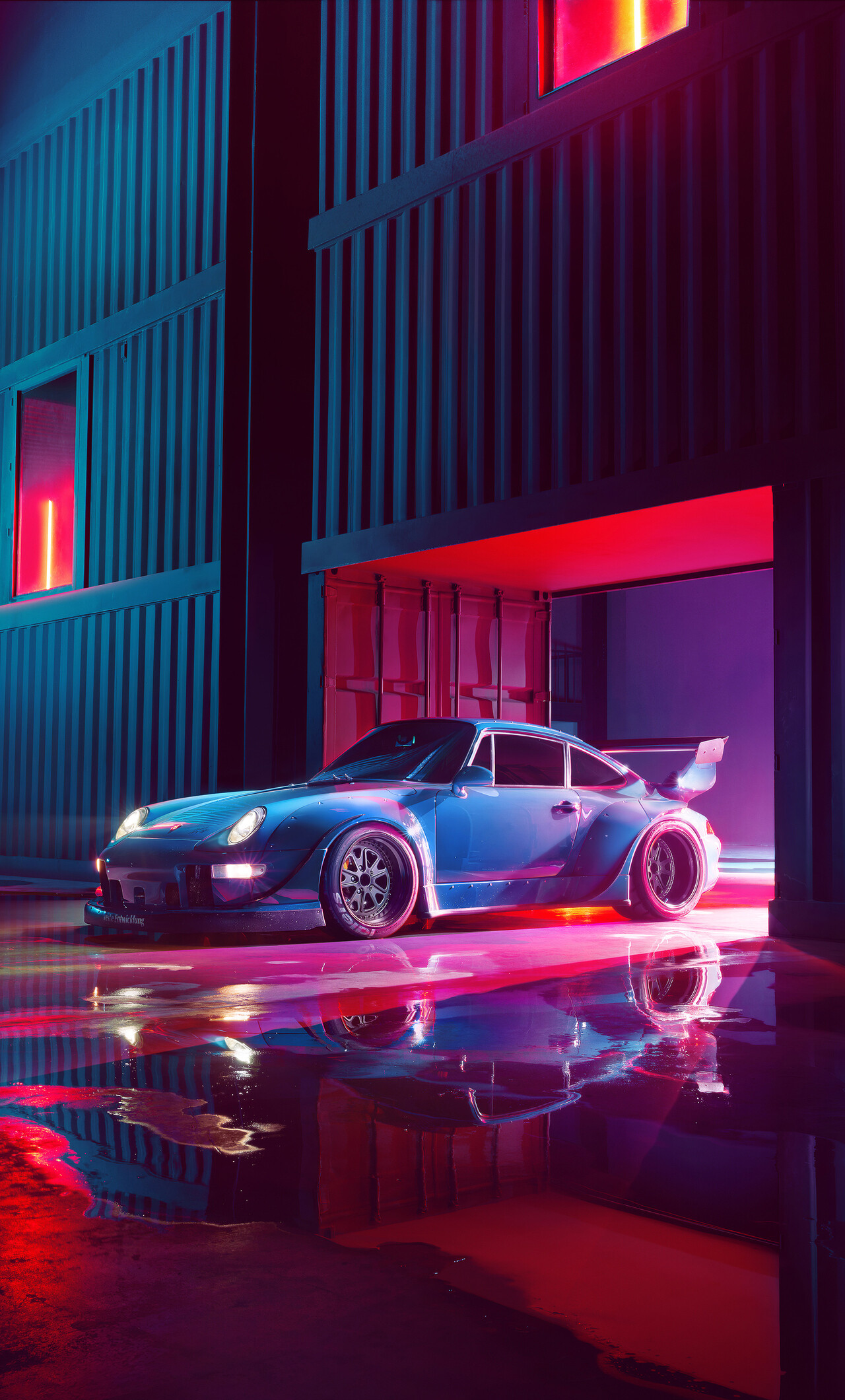 Porsche: RWB Concept, Conceptualizing famous Rauh Welt Begriff designs onto the 992 body style. 1280x2120 HD Background.