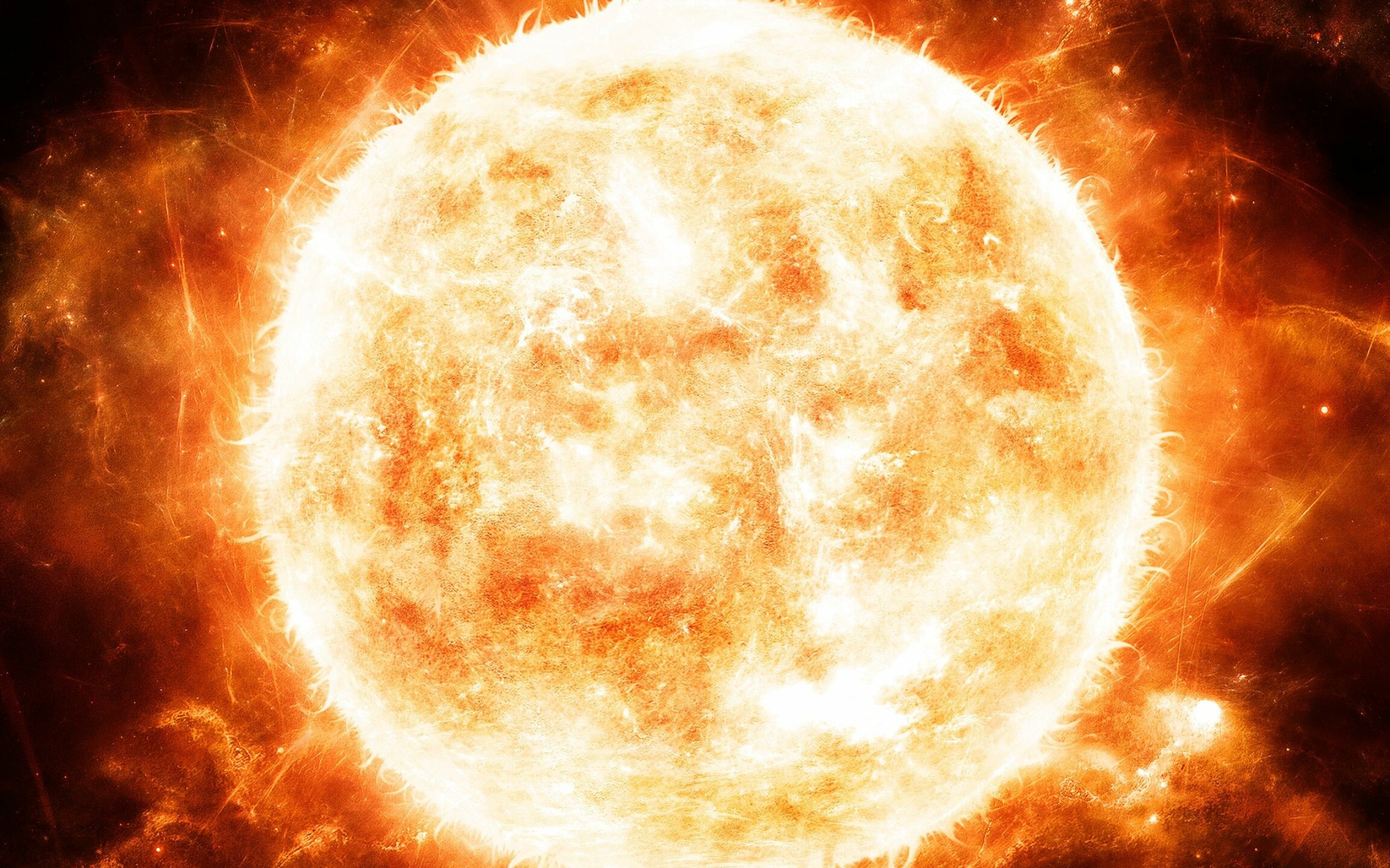 Sonne, Hintergrund mit Sonne, Warmes Leuchten, Strahlende Energie, 2560x1600 HD Desktop