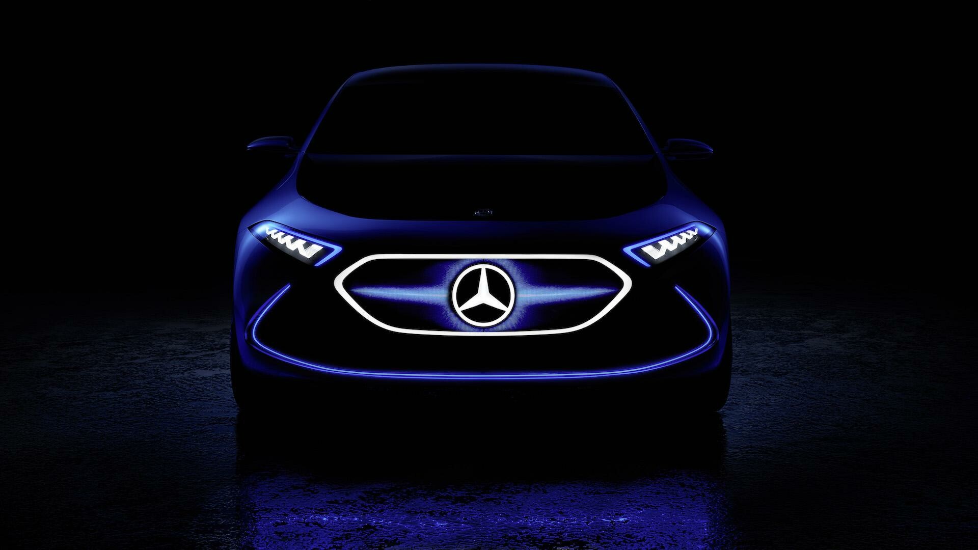Mercedes-Benz: Electric EQA Concept, A battery electric subcompact luxury crossover SUV. 1920x1080 Full HD Wallpaper.