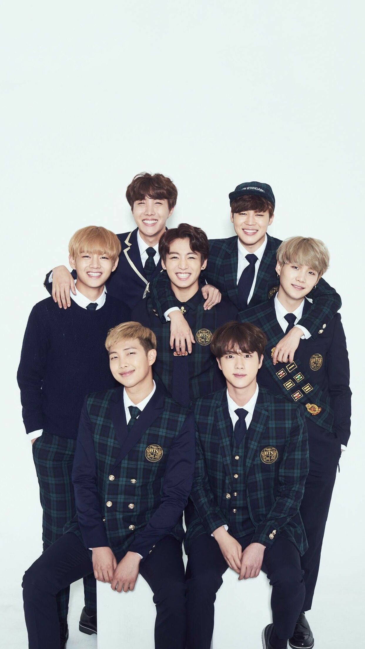 BTS: The first all-South Korean act to reach number one on both the Billboard Hot 100 and Billboard Global 200. 1250x2210 HD Background.