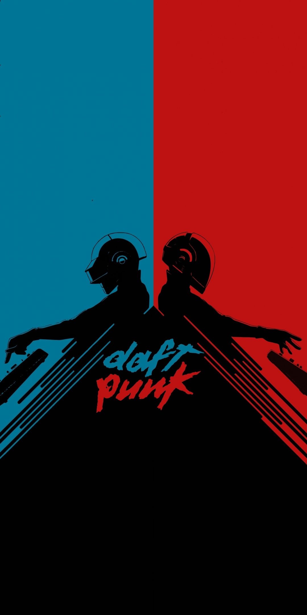 Daft Punk, Musician art, Minimalist style, Punk art, 1080x2160 HD Handy