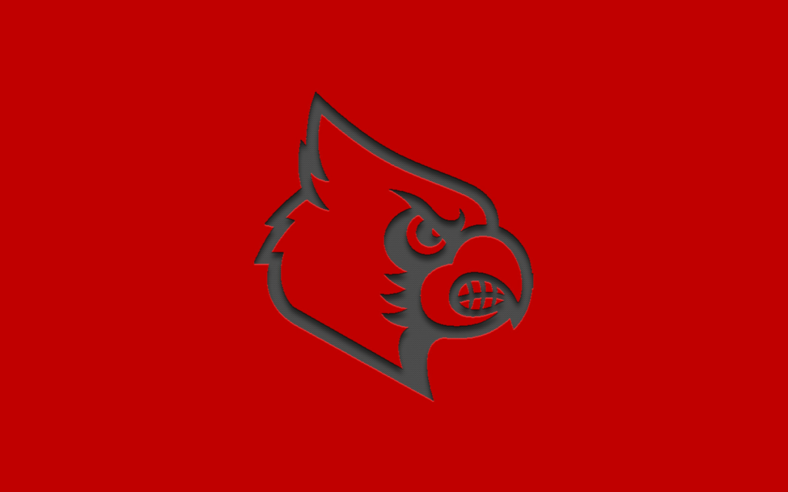Louisville Cardinals, Red background, American football emblem, NCAA pride, 2560x1600 HD Desktop
