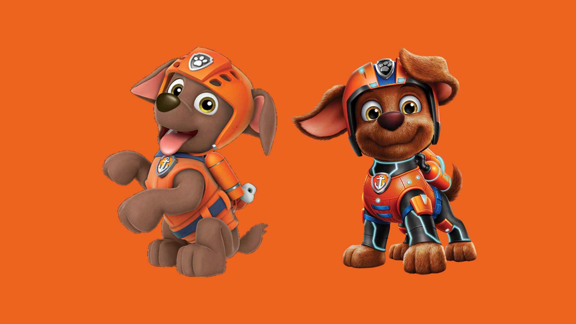 Paw Patrol protagonists, Animated series, Movie comparison, Side by side, 1920x1080 Full HD Desktop