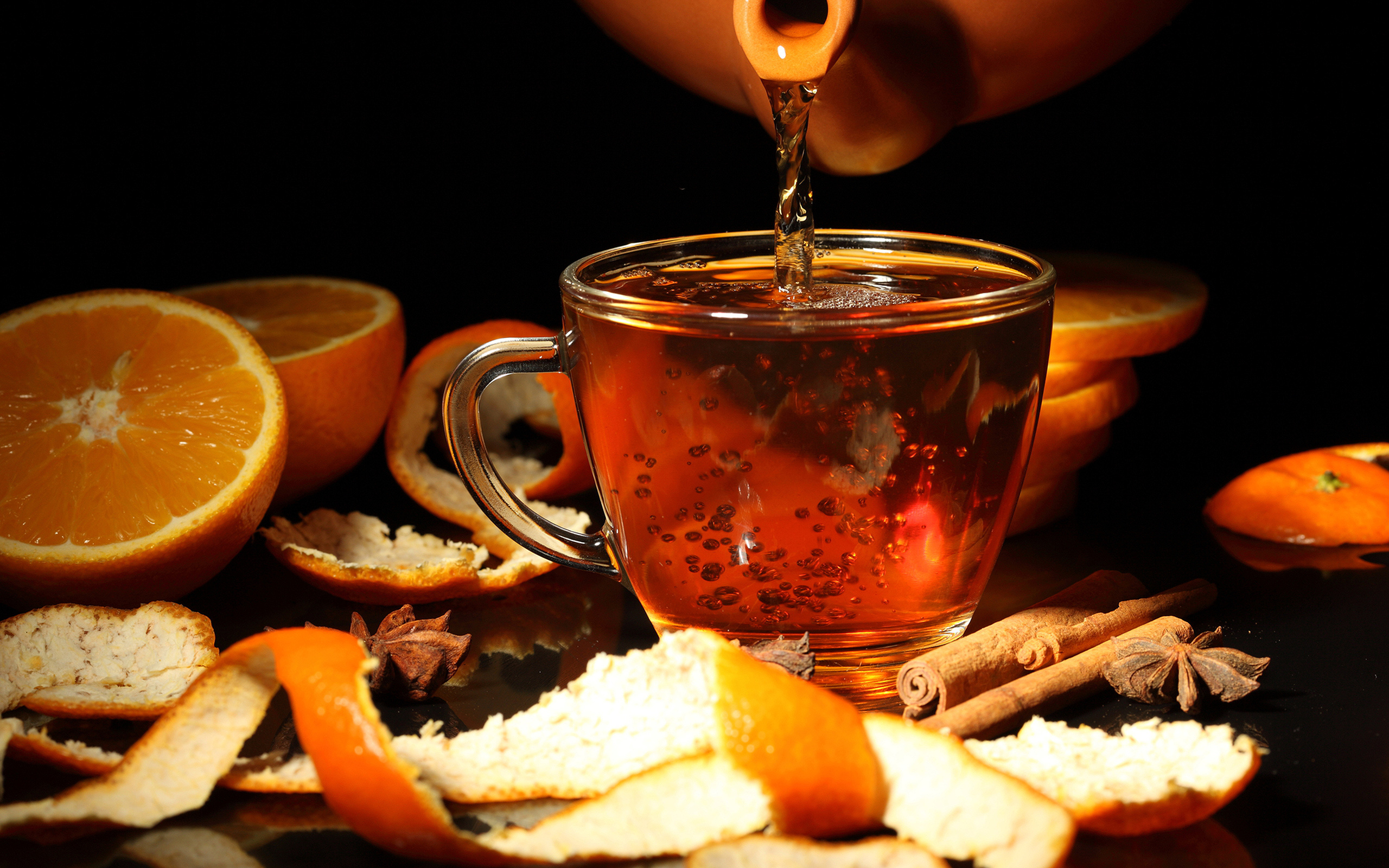 Tea: Contain health-giving flavonoids and polyphenols. 2560x1600 HD Background.