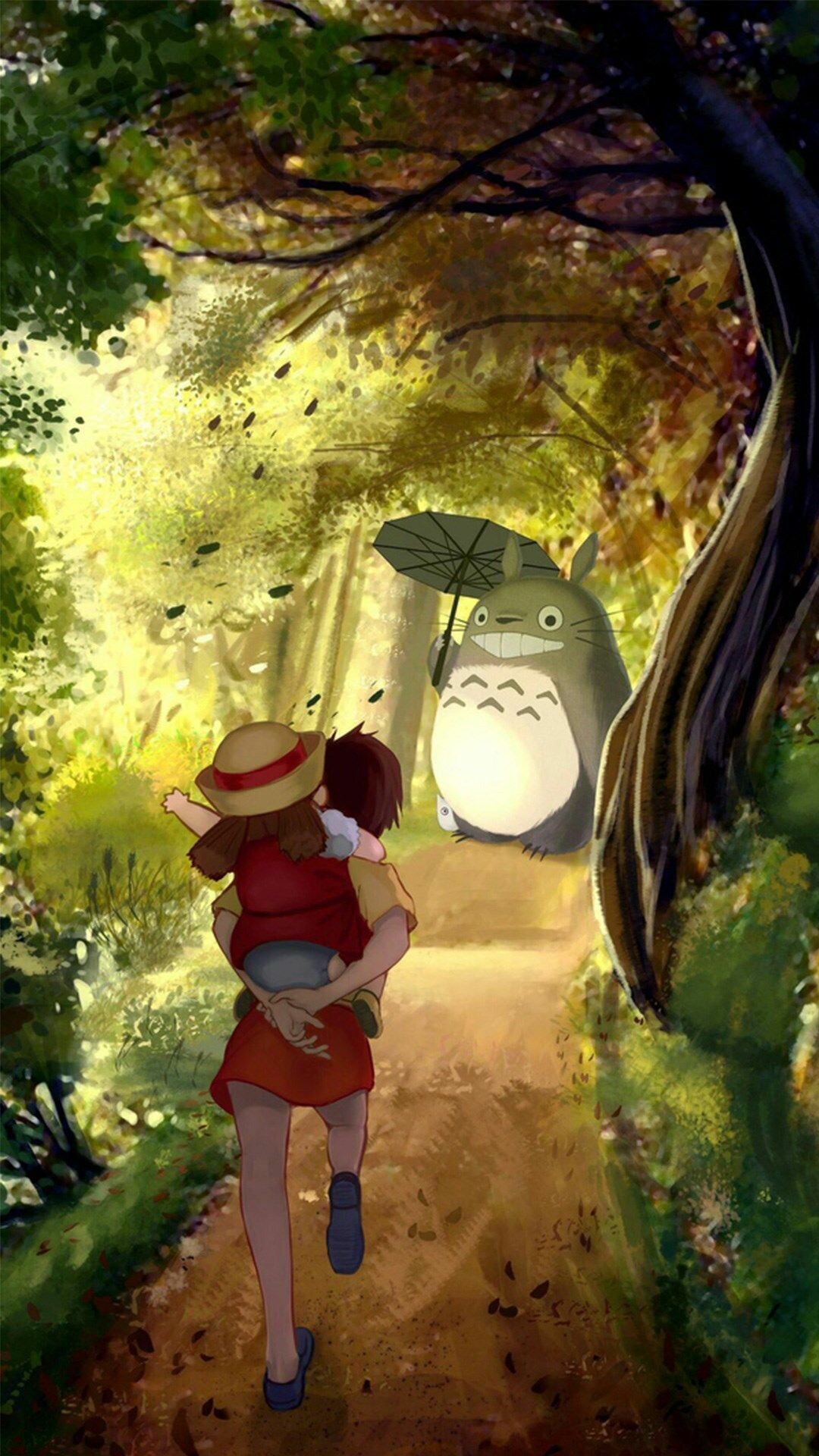 My Neighbor Totoro: 1988 Japanese animated fantasy film written and directed by Hayao Miyazaki. 1080x1920 Full HD Background.