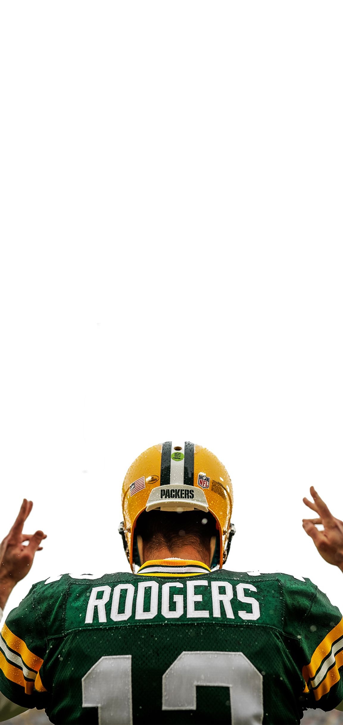 Green Bay Packers: Aaron Rodgers, An American football quarterback, The fifth player to win NFL MVP in consecutive seasons. 1160x2440 HD Background.