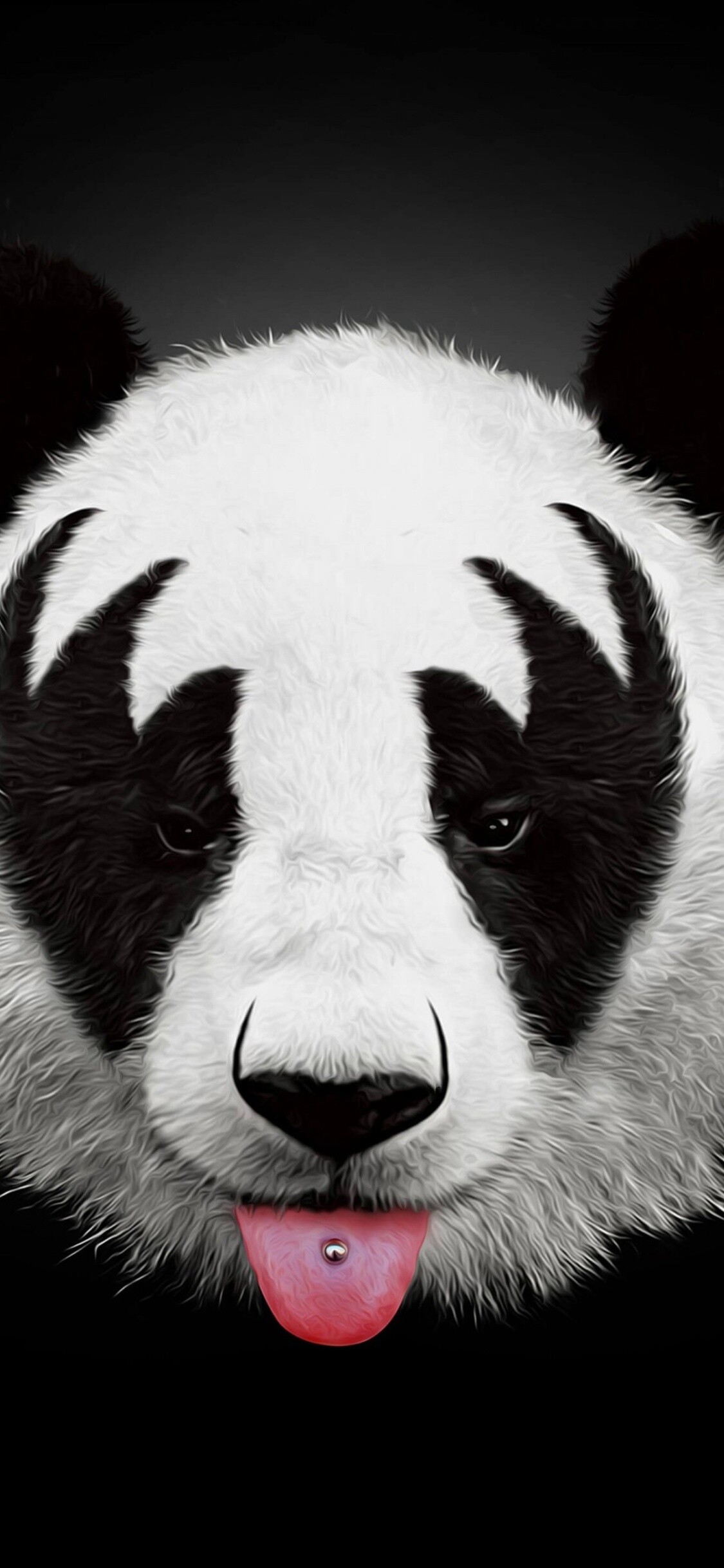 Panda: Black and white bears, Found in thick bamboo forests. 1130x2440 HD Wallpaper.