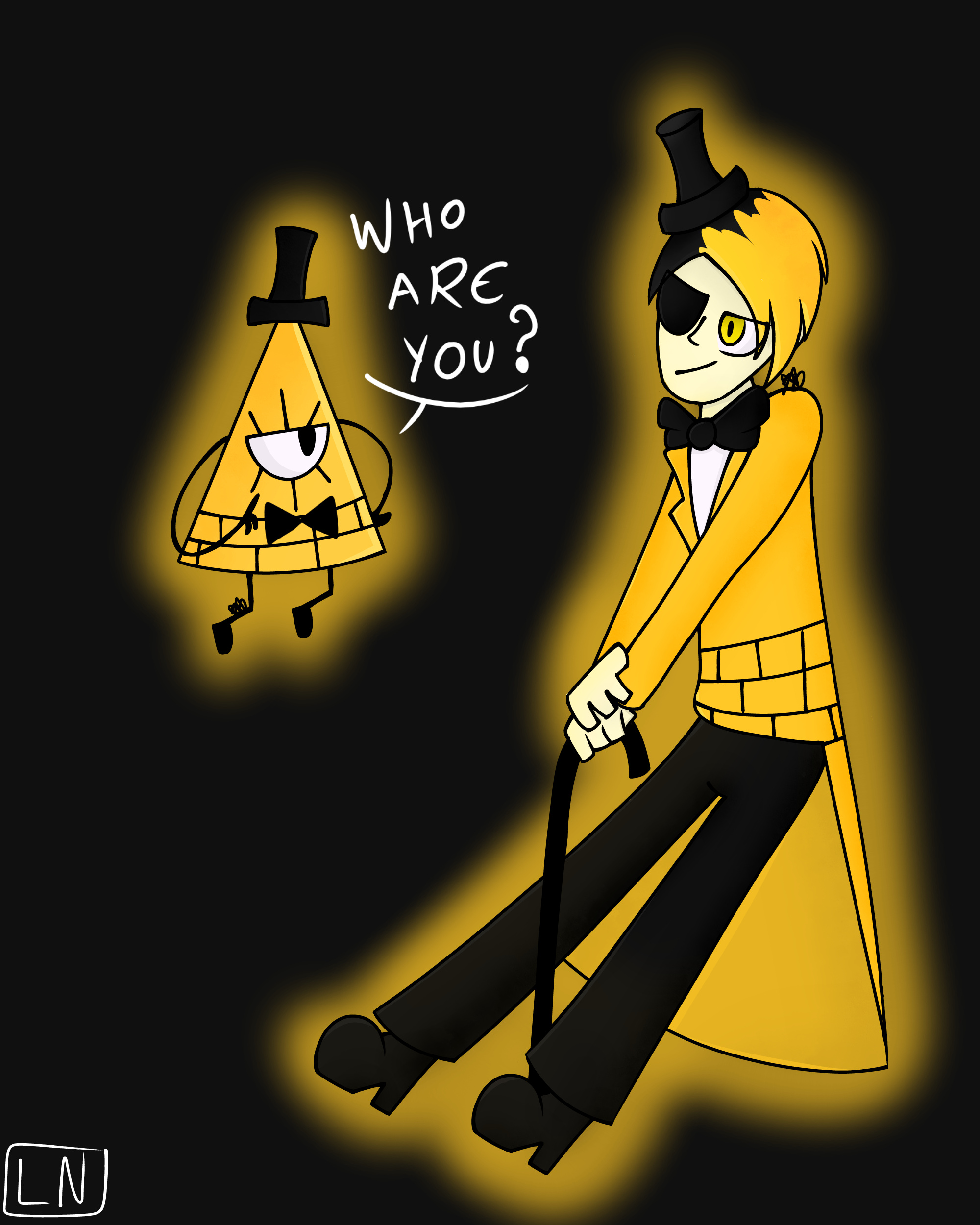 Bill Cipher humanized, Fan art illustrations, Enigmatic and mysterious, Graffiti-style art, 2000x2500 HD Phone