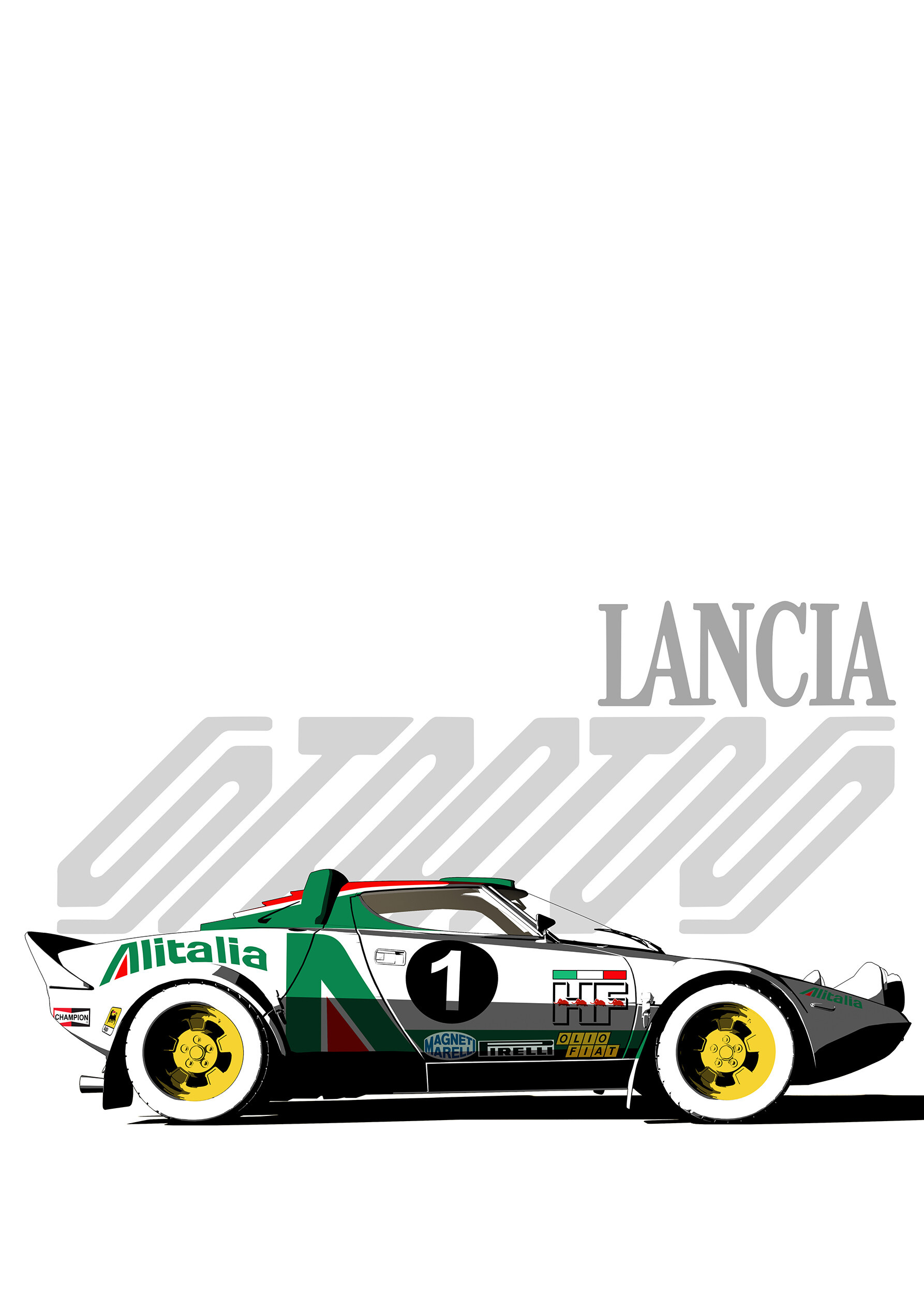 Lancia Stratos, Steve Uphill, Car Illustration, Automotive Design, 1790x2500 HD Phone
