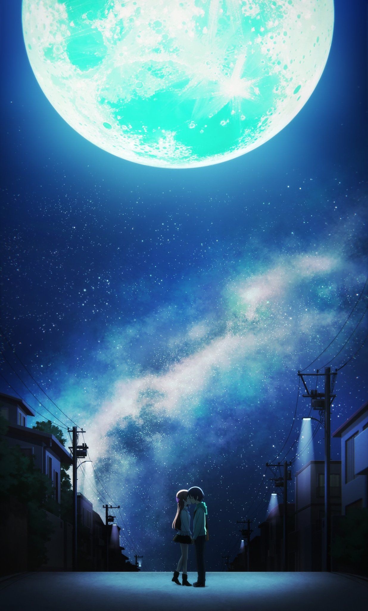 Fly Me to the Moon, Anime scenery, Beautiful wallpapers, Kiyoe's art, 1240x2050 HD Handy