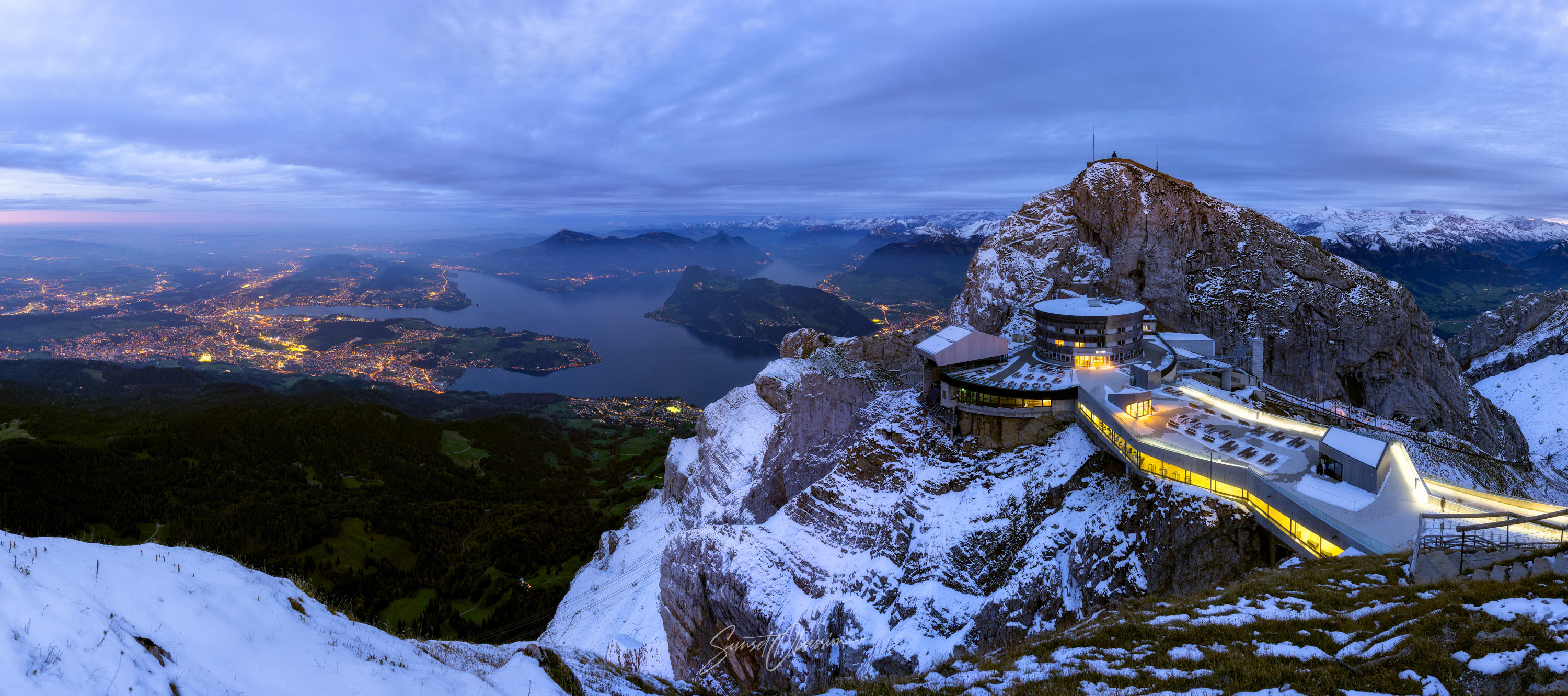 Mount Pilatus sunrise, Top of the world, Photography guide, Sunset obsession, 3000x1340 Dual Screen Desktop