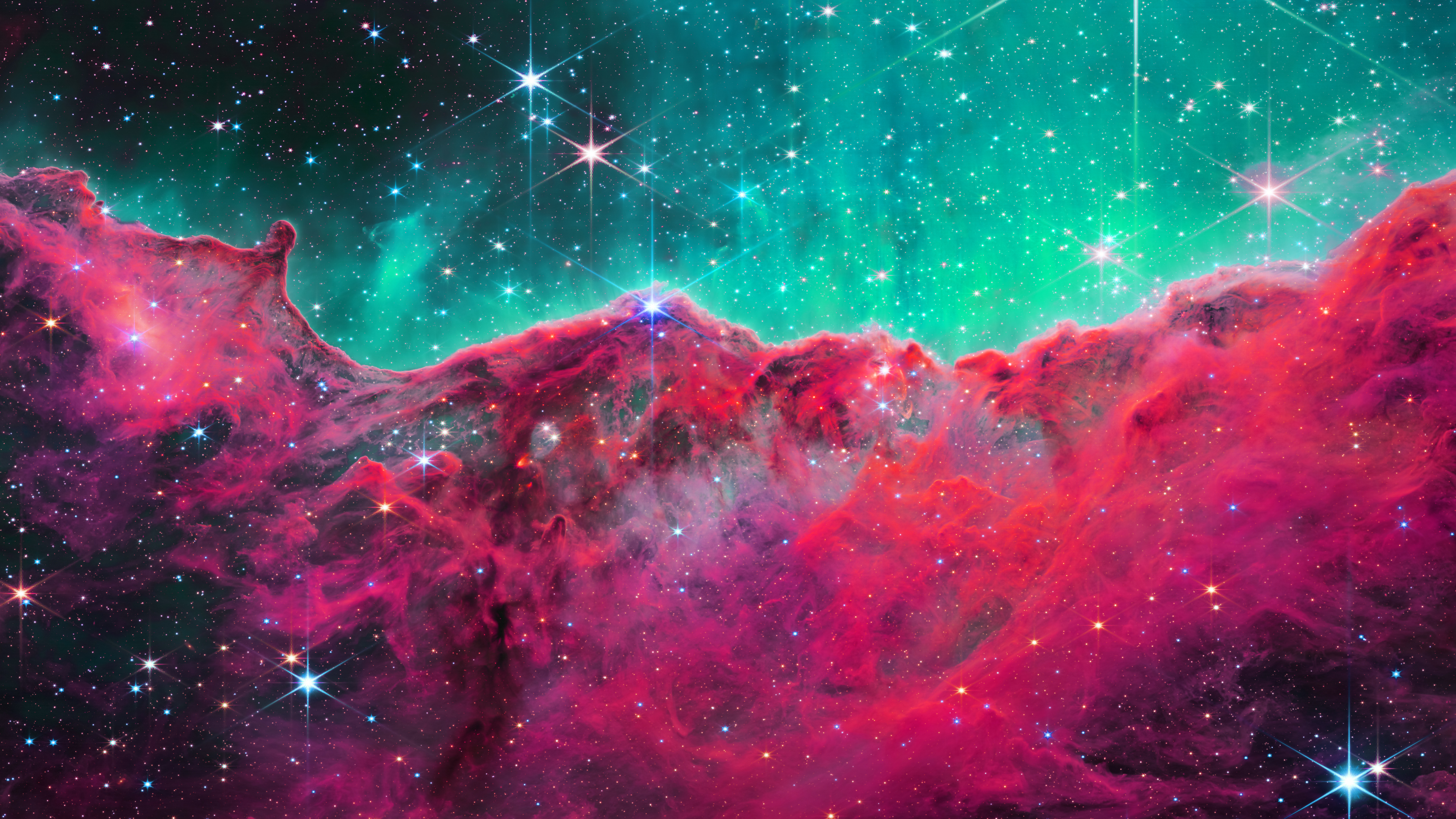 Carina Nebula, Scrolldrop wallpaper, Cosmic cliffs, Stunning view, 3840x2160 4K Desktop