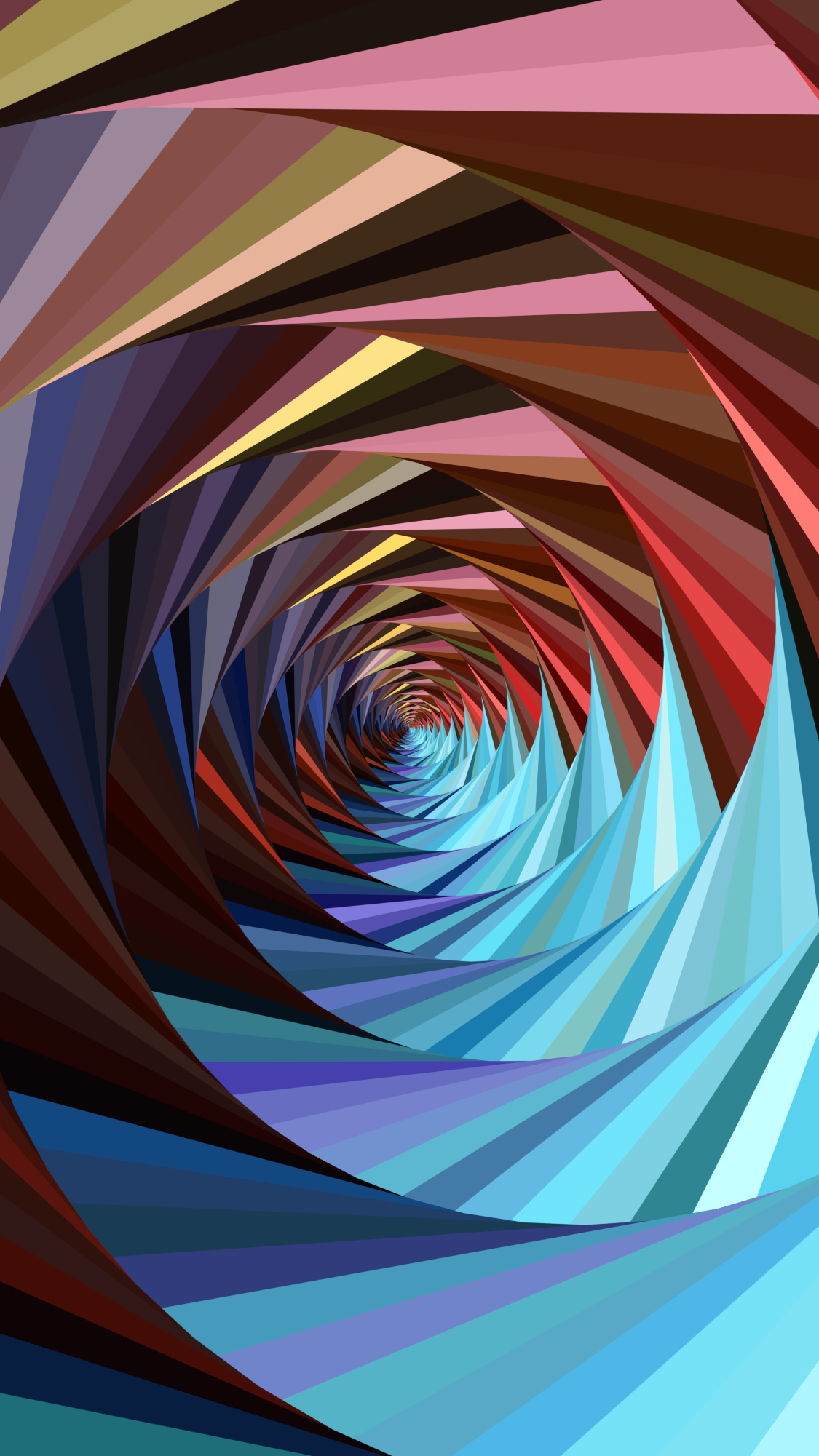 Golden Ratio: Fractals and spirals, Fractal art, Optic illusion, Colorful geometric spiral. 1130x2010 HD Wallpaper.