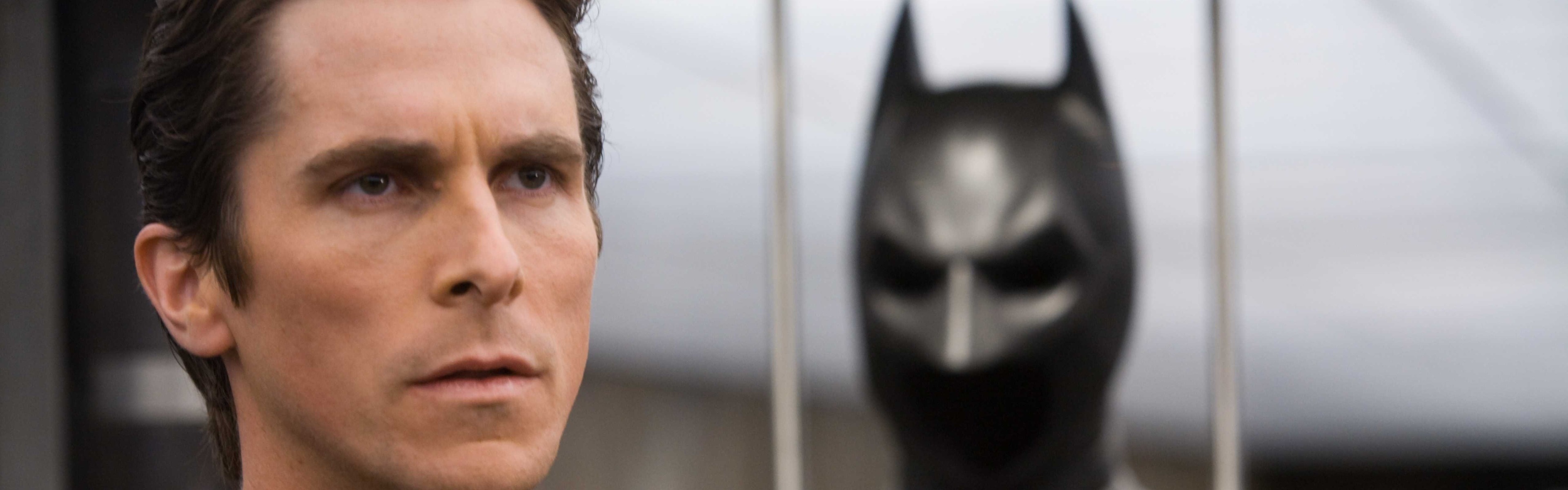 Christian Bale: Batman, The Dark Knight, Bruce Wayne. 3840x1200 Dual Screen Wallpaper.