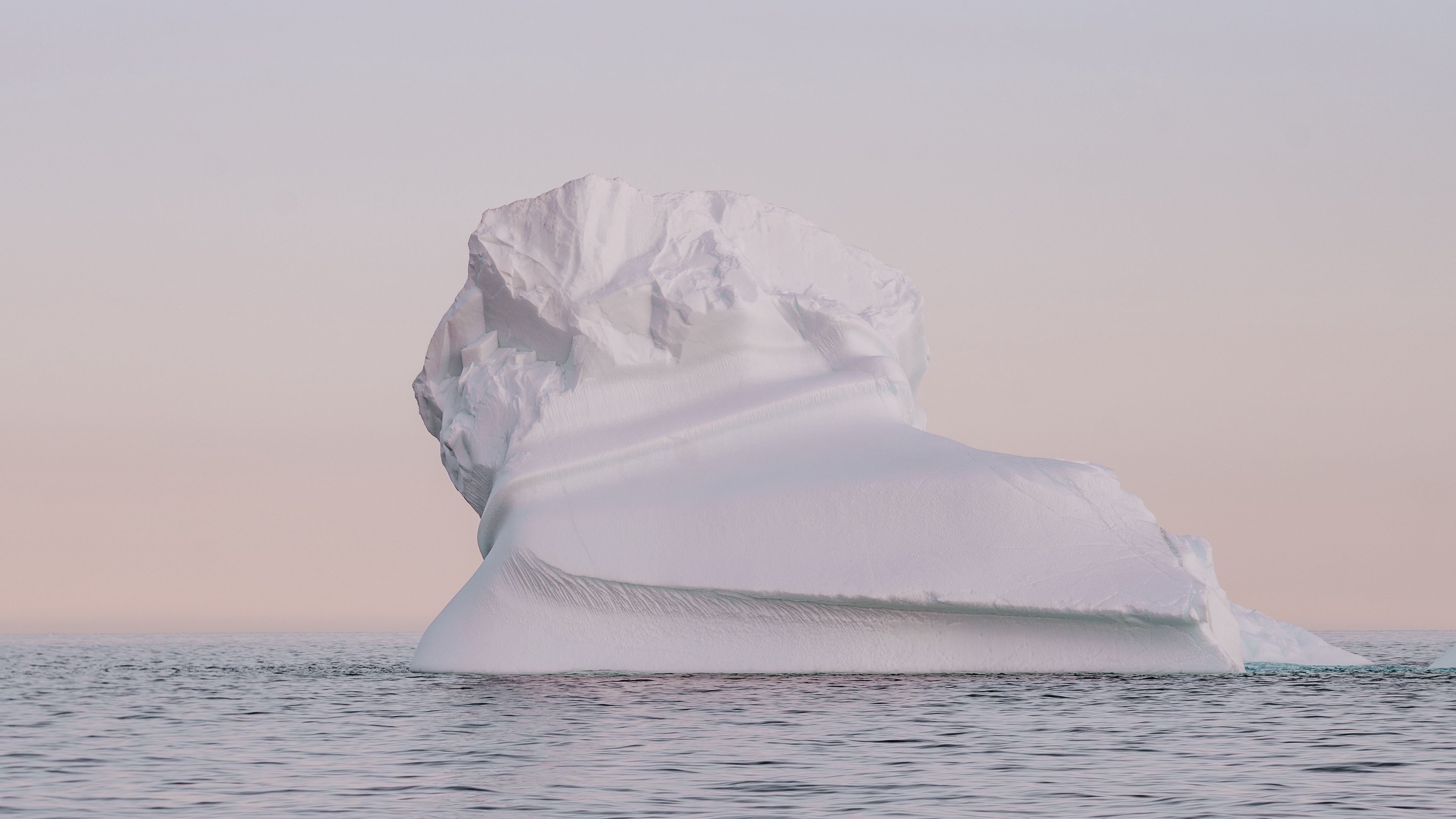 Arctic travels, Iceberg snow, Arctic twilight, 4K snow, 3840x2160 4K Desktop