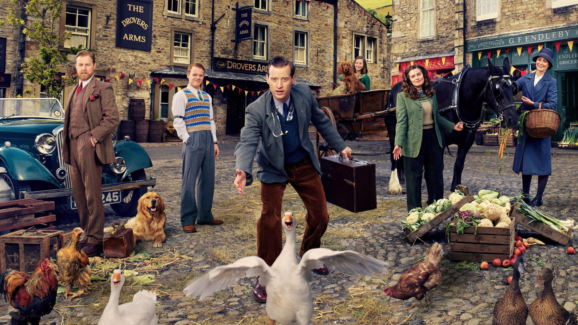 All Creatures Great and Small: TV series, A country veterinarian practice in 1930s to 1940s Yorkshire. 1920x1080 Full HD Background.