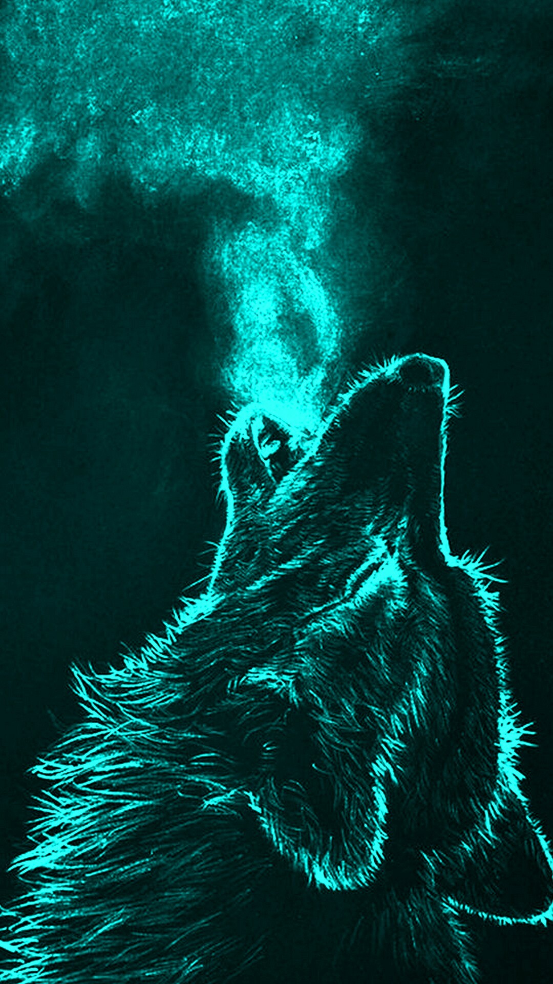Wolf: The fear of wolves has been pervasive in many societies, though humans are not part of the wolf's natural prey. 1080x1920 Full HD Wallpaper.