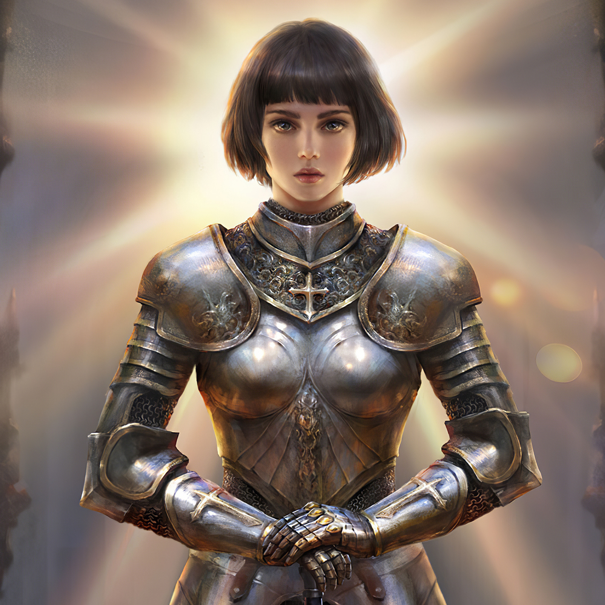 Joan of Arc, iPad Air wallpapers, High-definition imagery, French heroine, 2050x2050 HD Handy