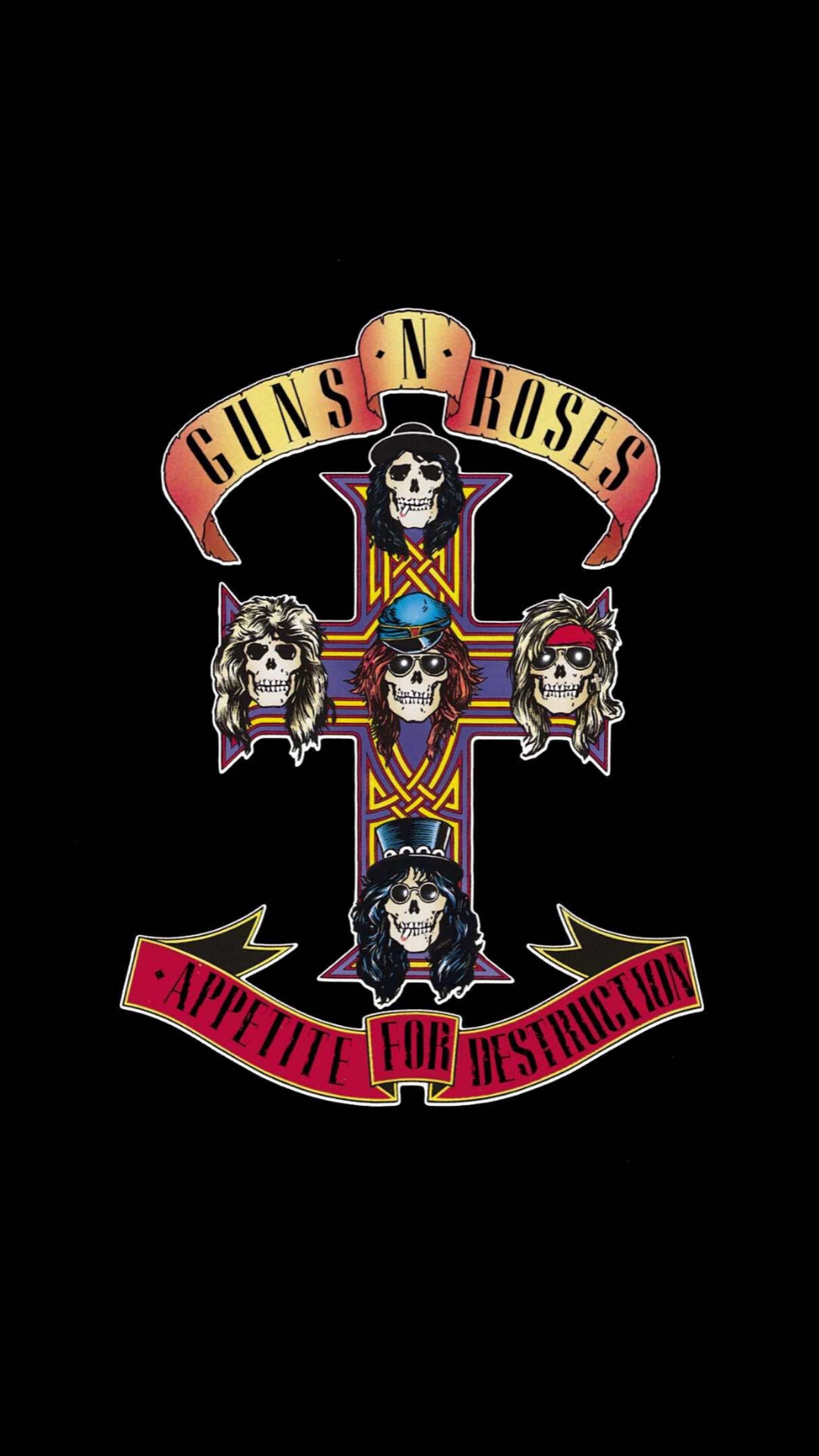 Guns N' Roses wallpapers, 4K HD, Backgrounds, Music rock band, 2160x3840 4K Phone