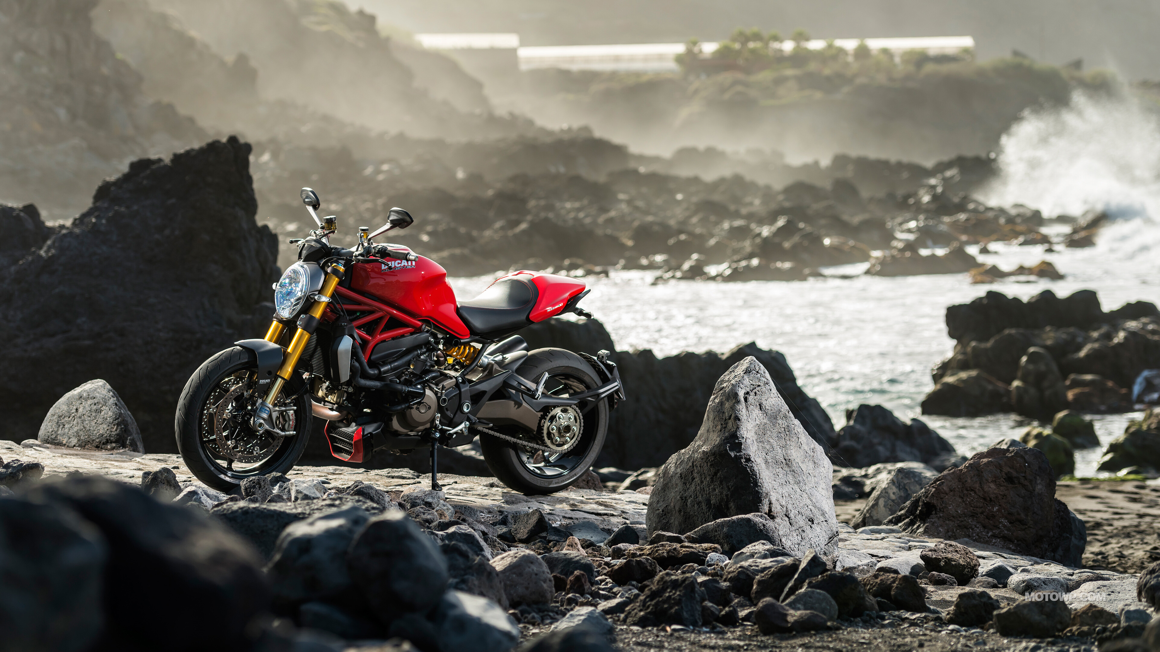 Ducati: Motorcycles, Monster 1200 S model, Italian company. 3840x2160 4K Wallpaper.