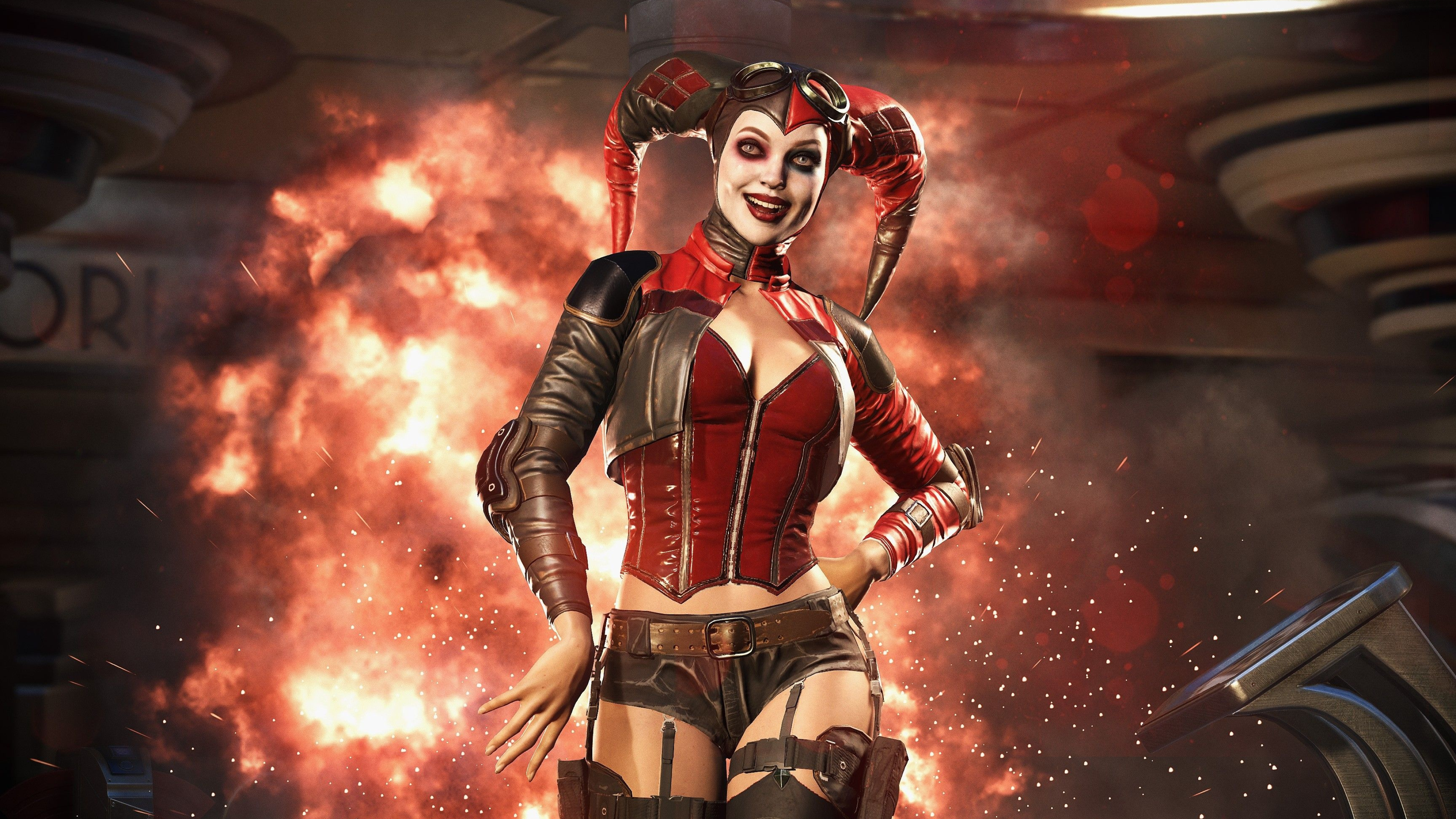 Harley Quinn Injustice, Villain wallpapers, Gaming character, DC Comics, 3840x2160 4K Desktop