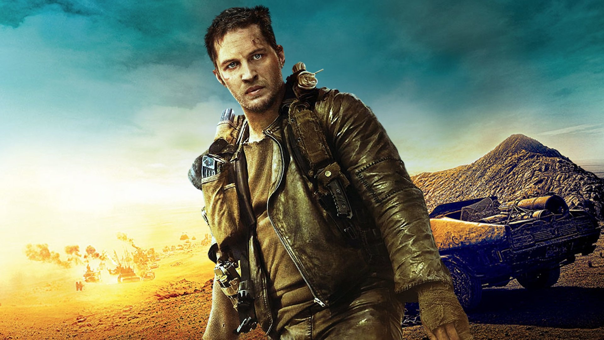 Mad Max: The fourth film in the franchise, Tom Hardy, Main character. 1920x1080 Full HD Background.
