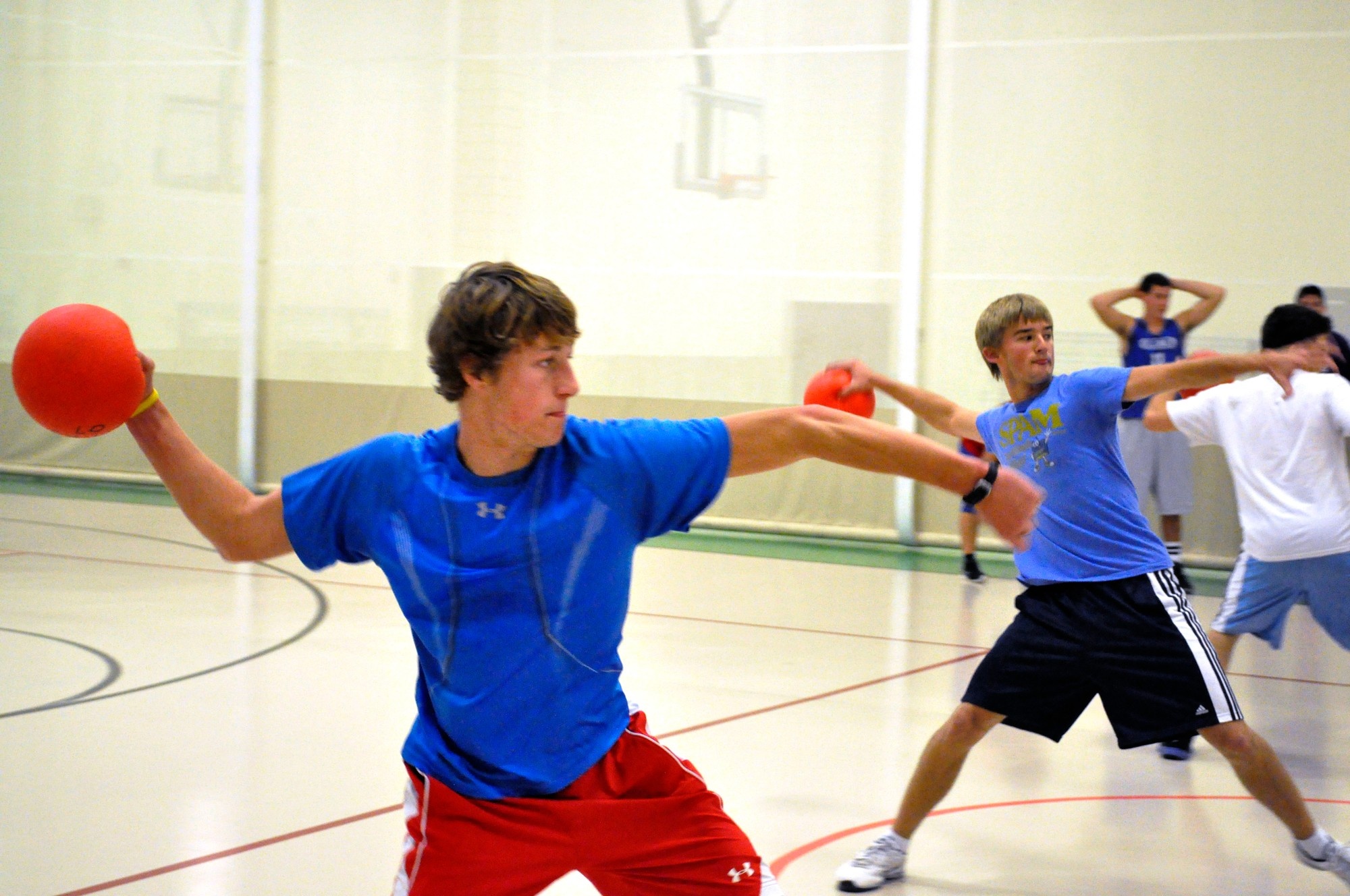 Dodgeball: Defending Champions Win, Intramural Dodgeball Tournament 2022, Multiple Play, Hits and Lines. 2000x1330 HD Background.