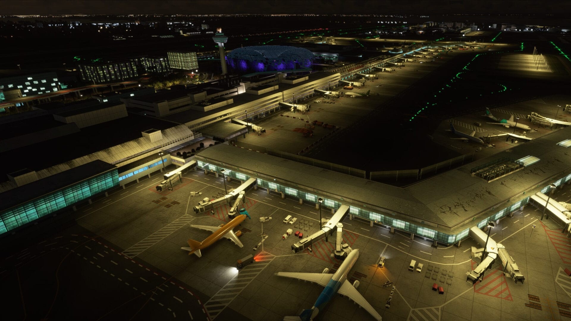 Singapore Changi International Airport, Realistic simulator, Cloudsurf Asia release, Virtual aviation experience, 1920x1080 Full HD Desktop