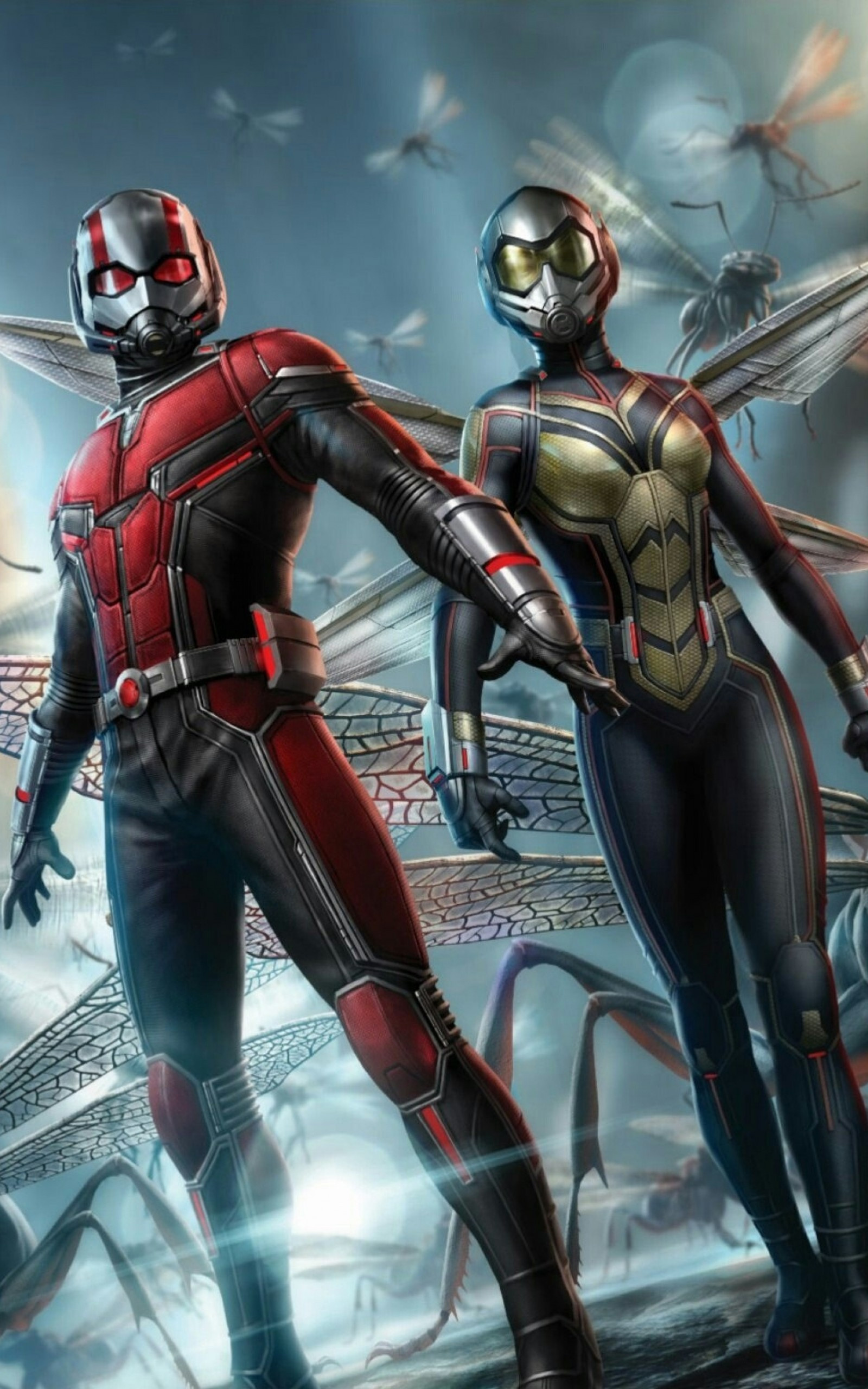 Ant-Man and the Wasp, Artwork wallpapers, Action-packed movie, Nexus 10, 1600x2560 HD Phone