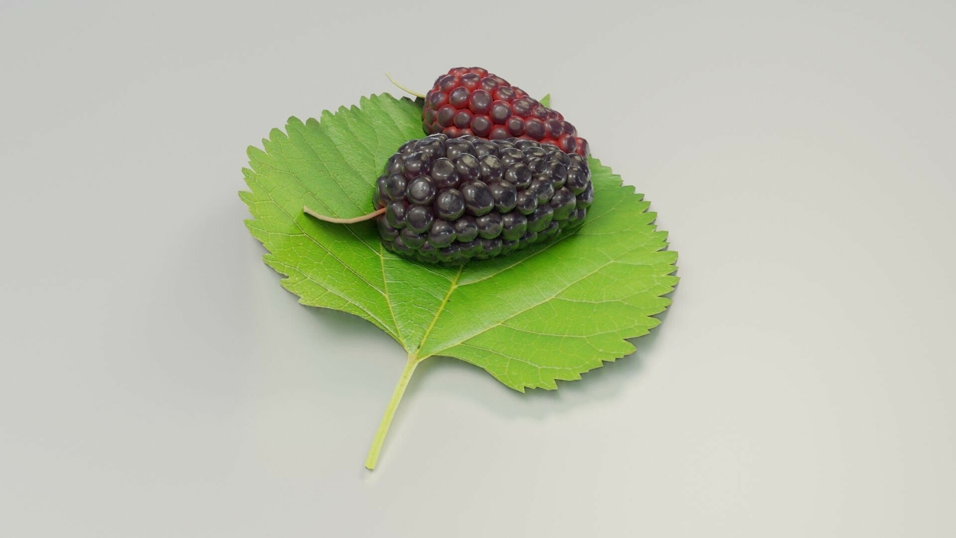 Disco mulberry model, 3D food, Vibrant colors, Unique texture, 1920x1080 Full HD Desktop