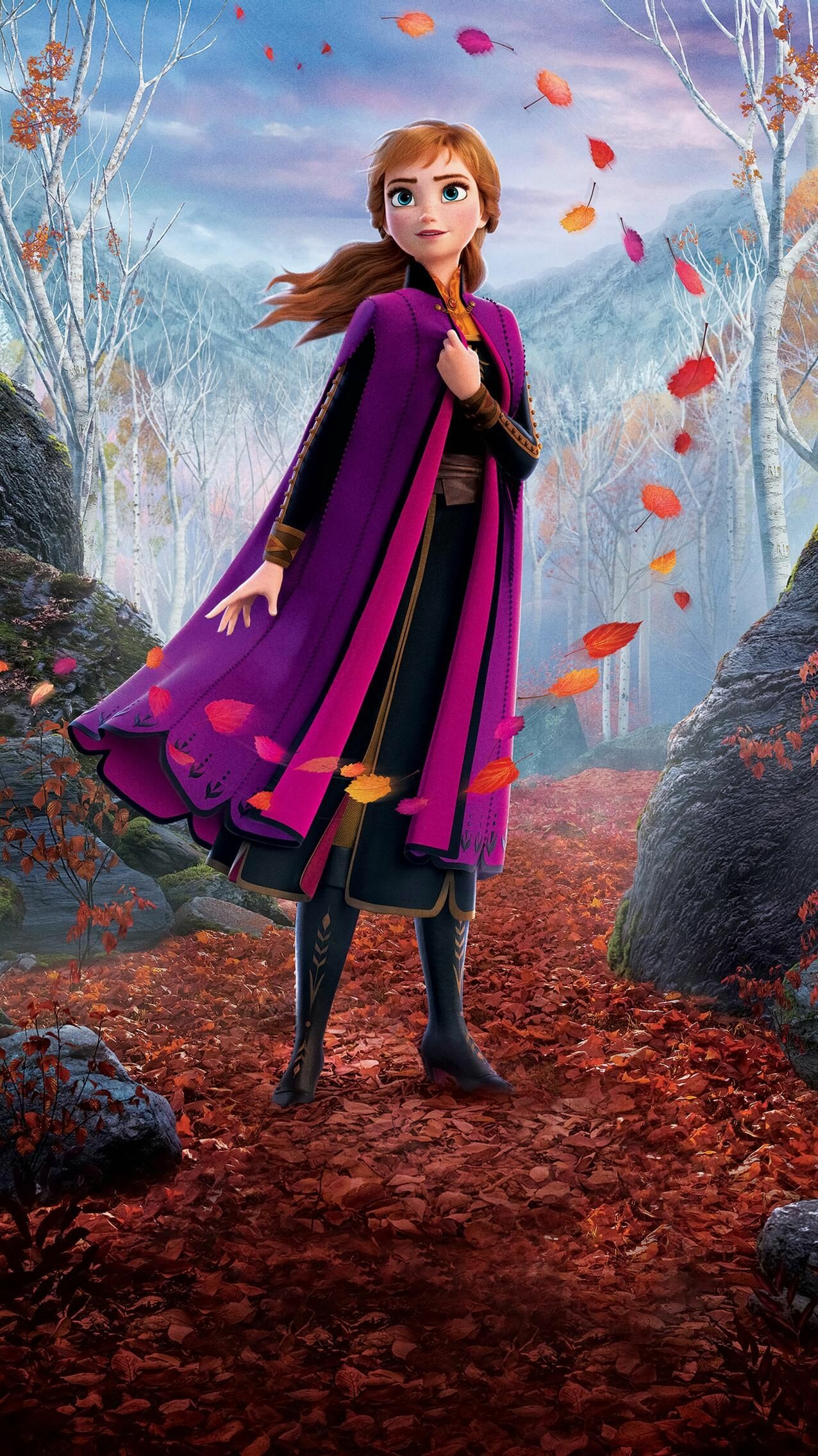 Frozen: Anna of Arendelle, The younger sister of Elsa. 1280x2270 HD Background.