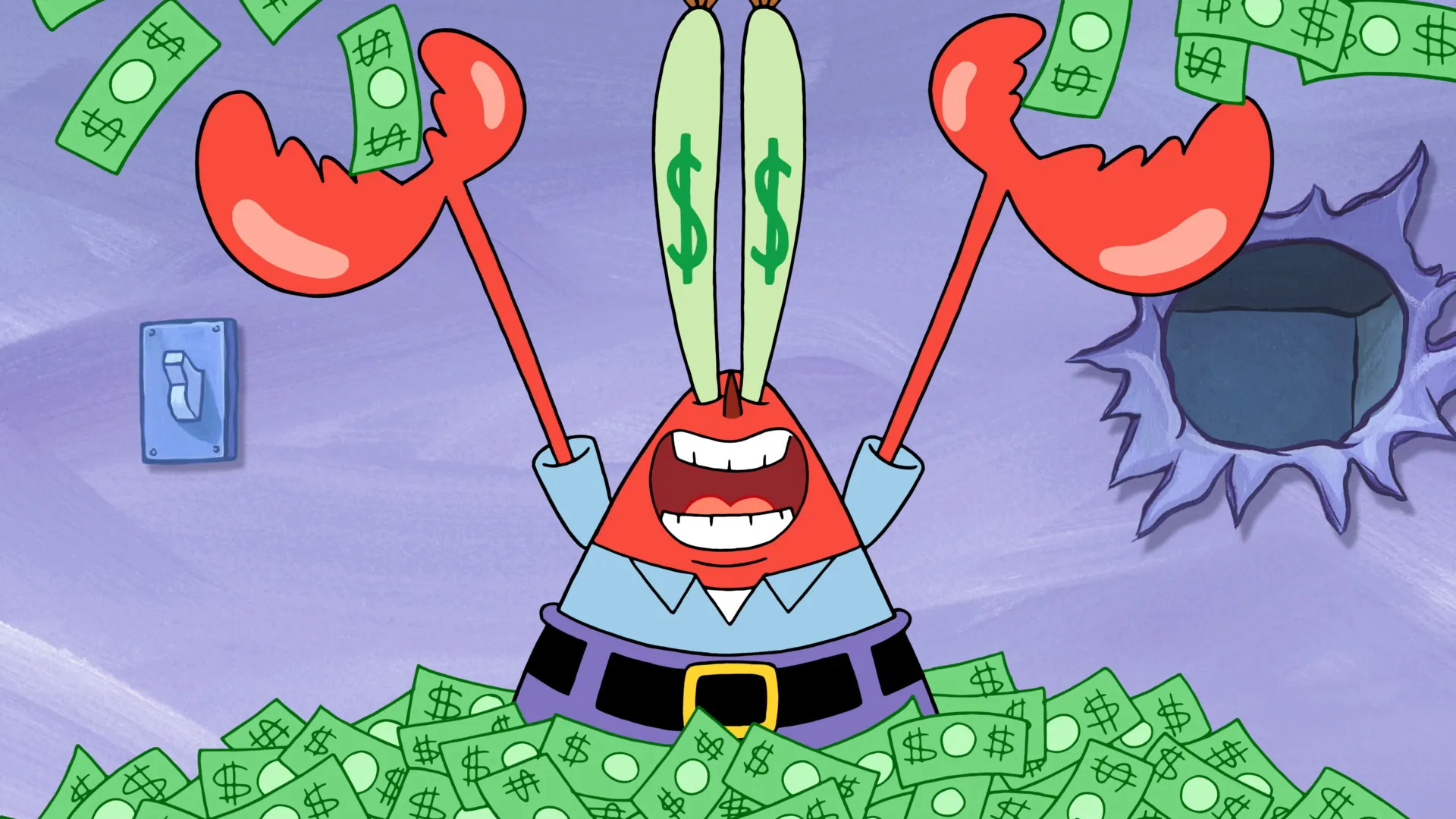 Krabs animation character, Mad Games Tycoon 2, Console wars, 1920x1080 Full HD Desktop