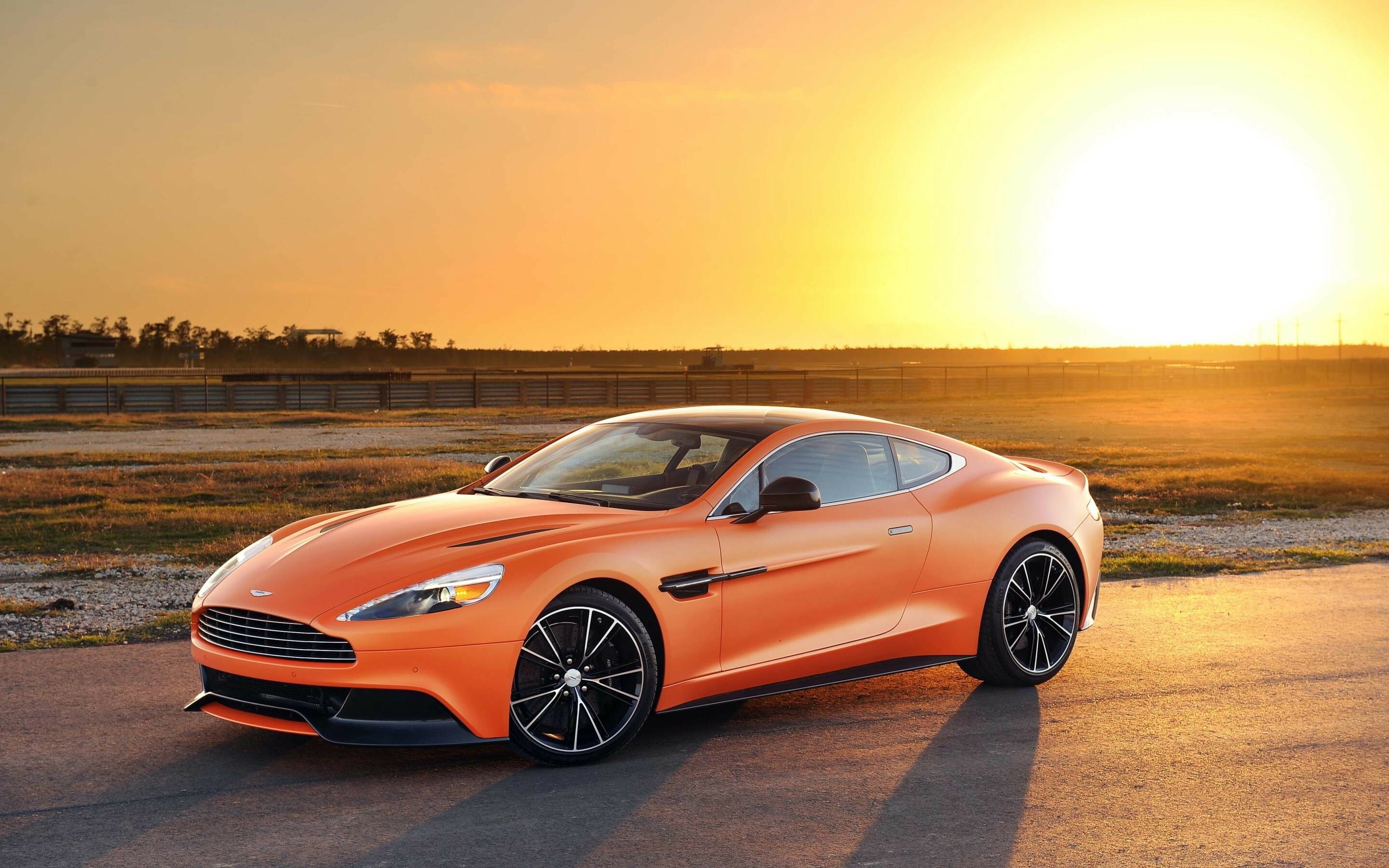Aston Martin: A British independent manufacturer of luxury sports cars and grand tourer, AM Vantage. 2880x1800 HD Background.