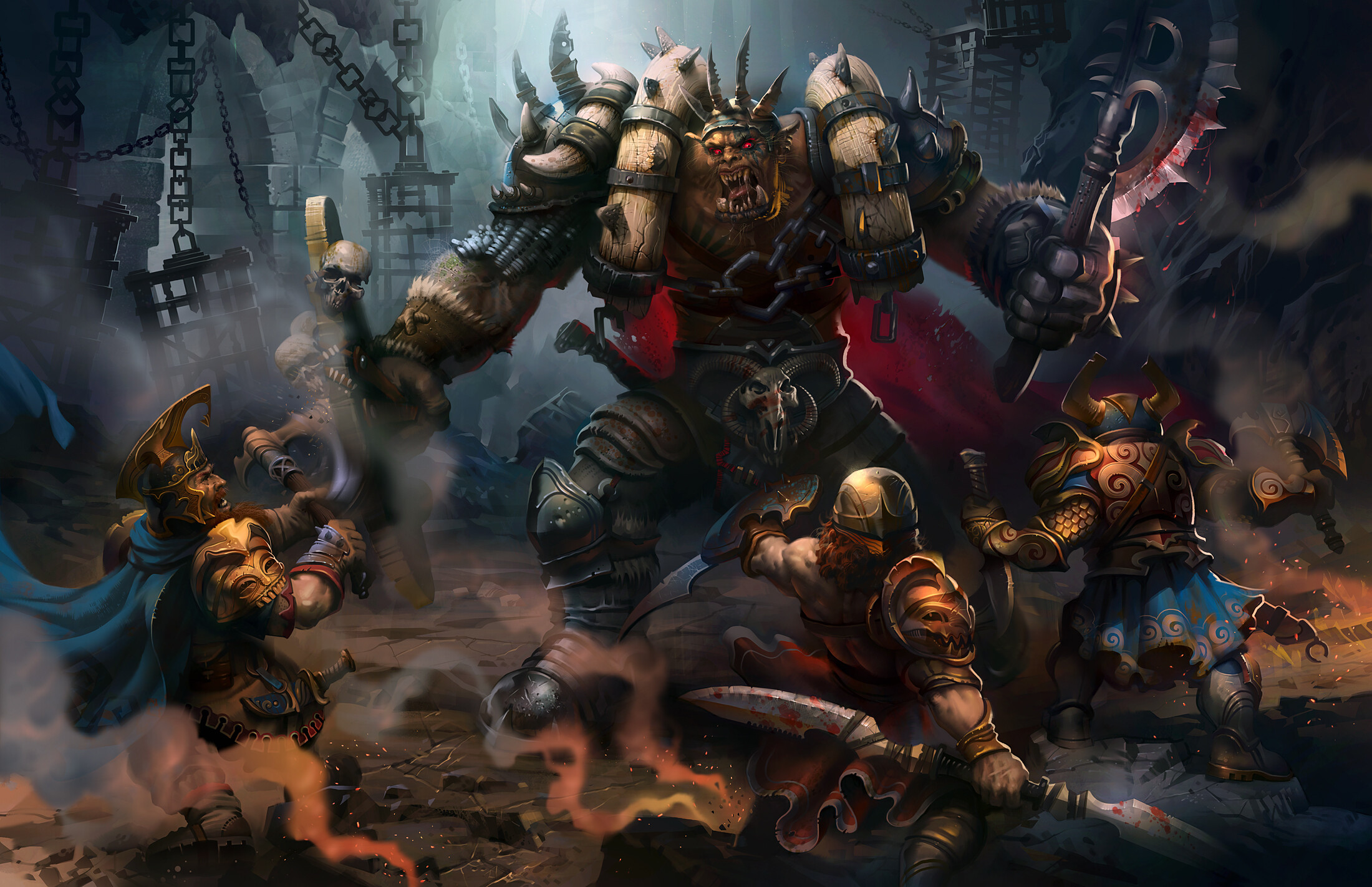 Dwarf: Orc, A fictional humanoid monster. 2200x1430 HD Wallpaper.
