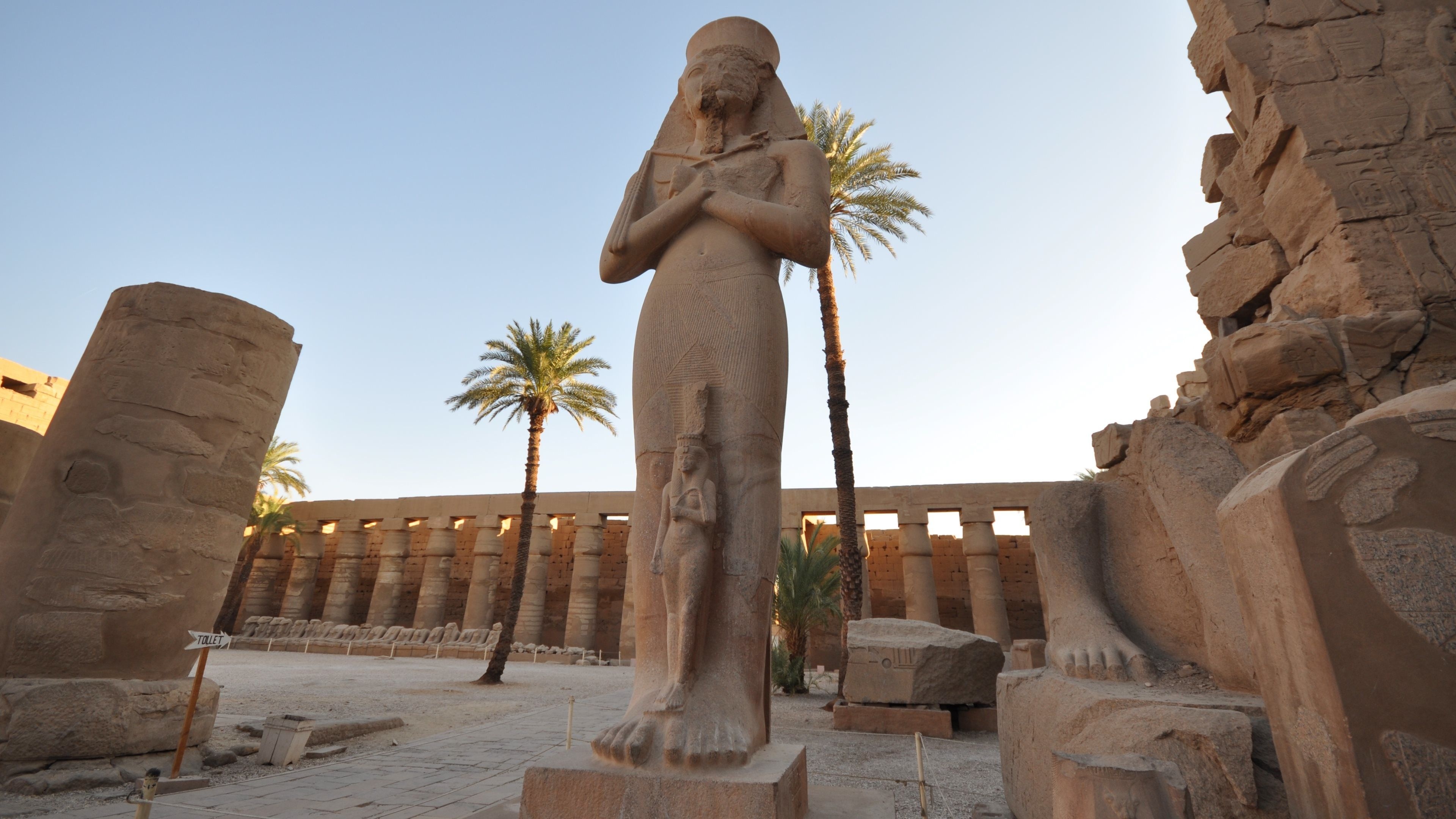 Karnak Egypt 4K, Majestic backgrounds, Temples of Karnak, Luxor travels, 3840x2160 4K Desktop