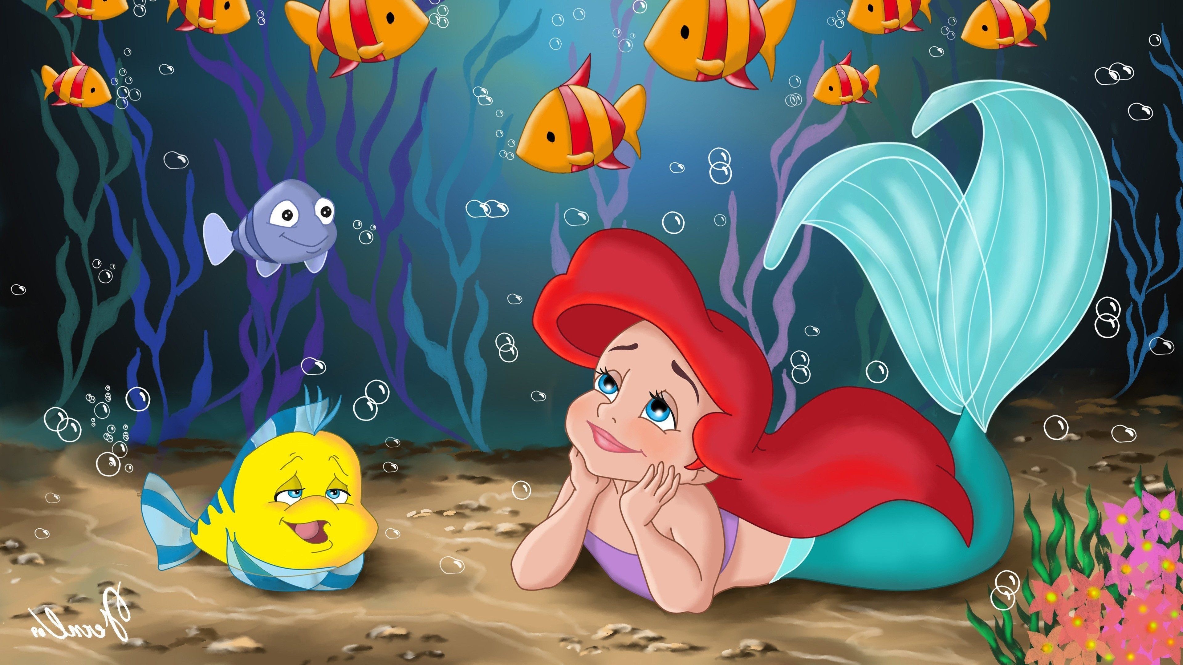 Ariel (The Little Mermaid), The Little Mermaid 4K, Free desktop wallpaper, Mermaid magic, 3840x2160 4K Desktop
