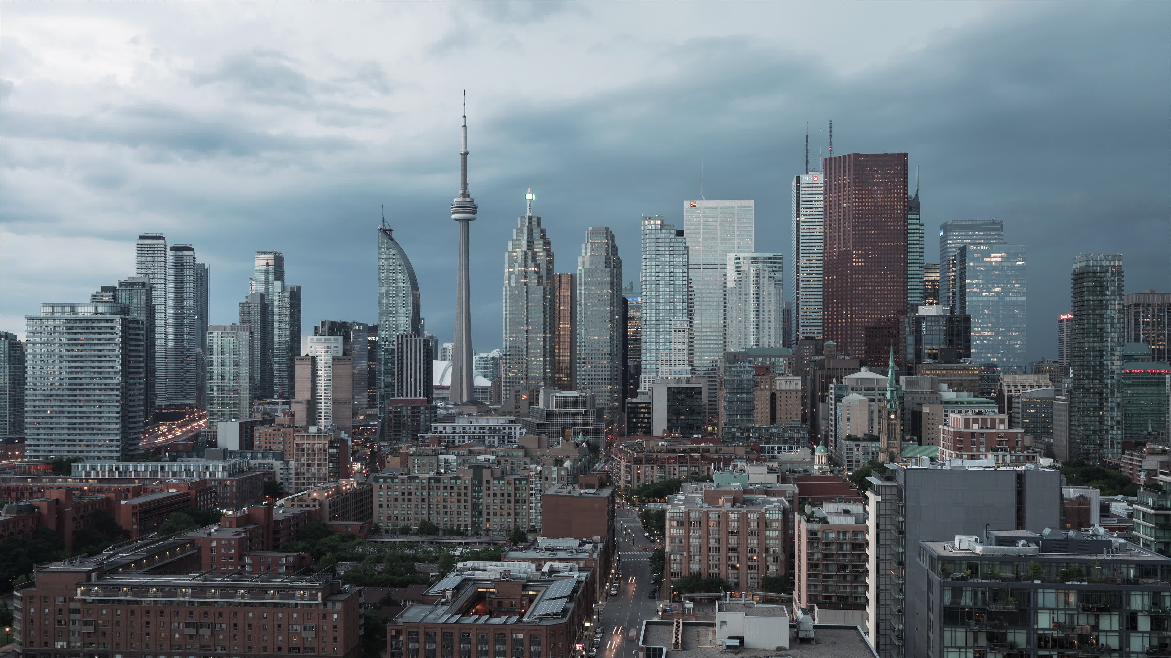 Toronto Skyline, Day to Night, 3840x2160 4K Desktop