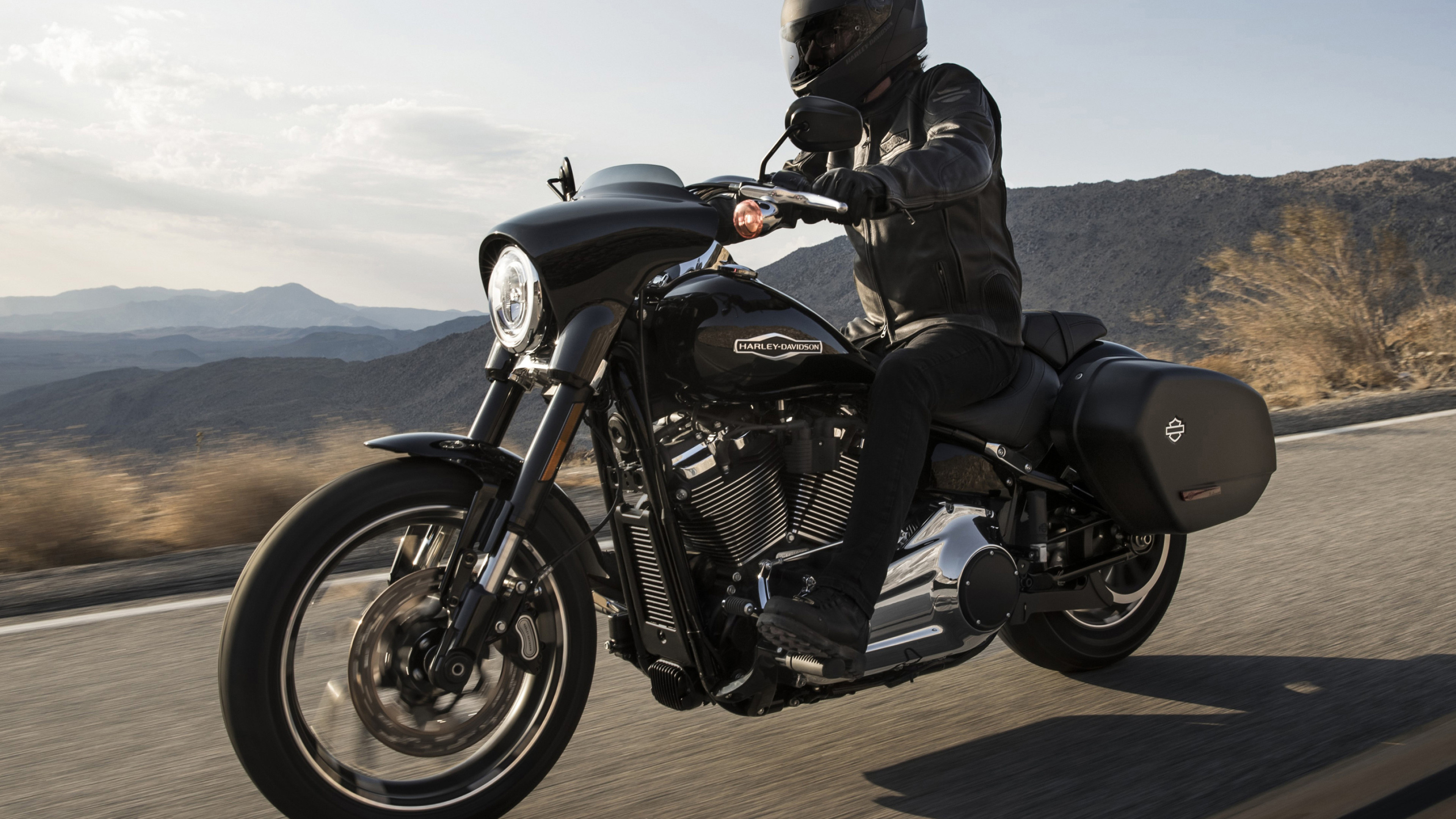 Harley-Davidson Sport Glide, Stylish cruiser, Comfortable ride, Superior handling, 3840x2160 4K Desktop