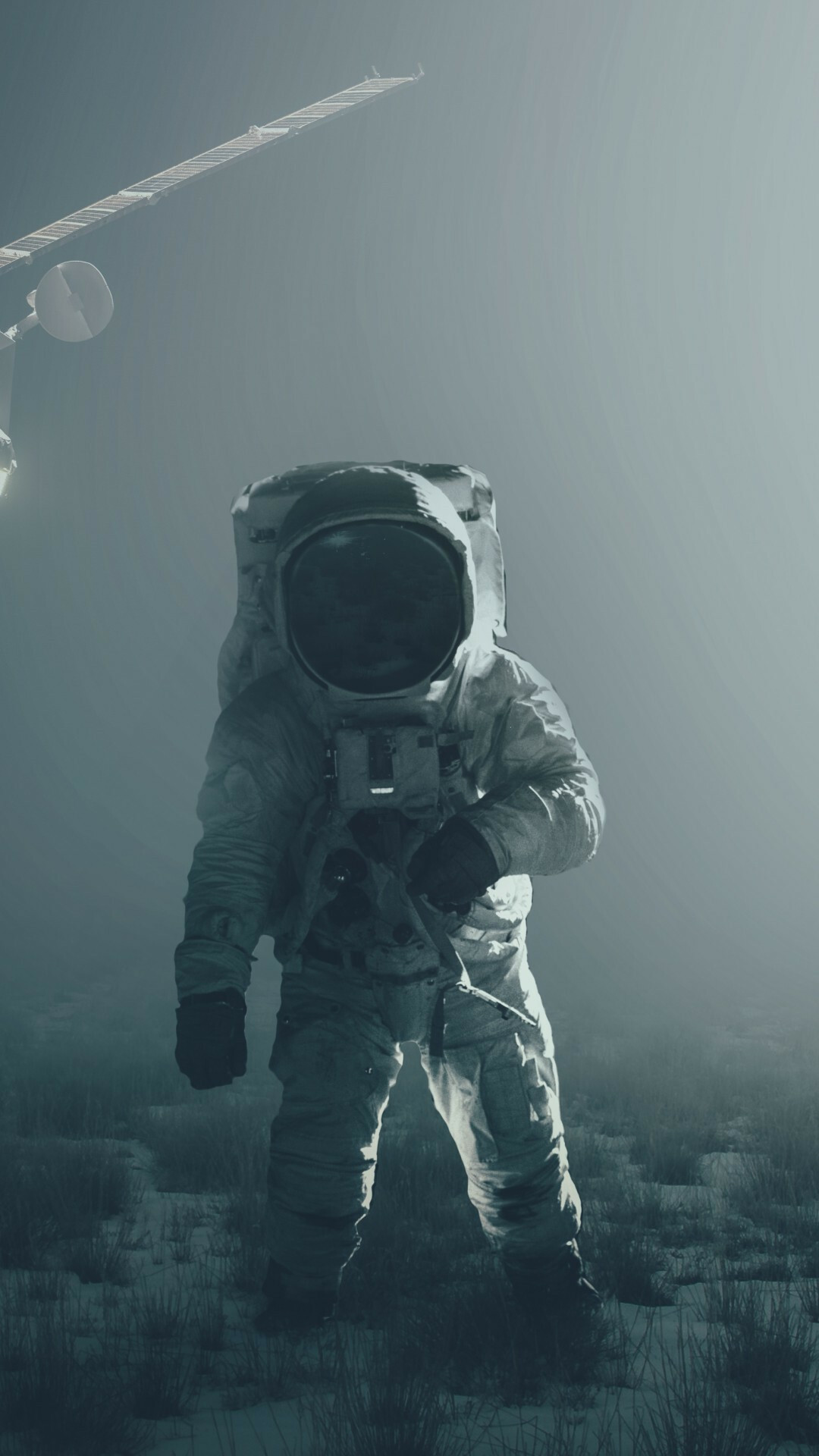Astronaut: Satellite, Surface, Human spaceflight, Interstellar. 1080x1920 Full HD Wallpaper.