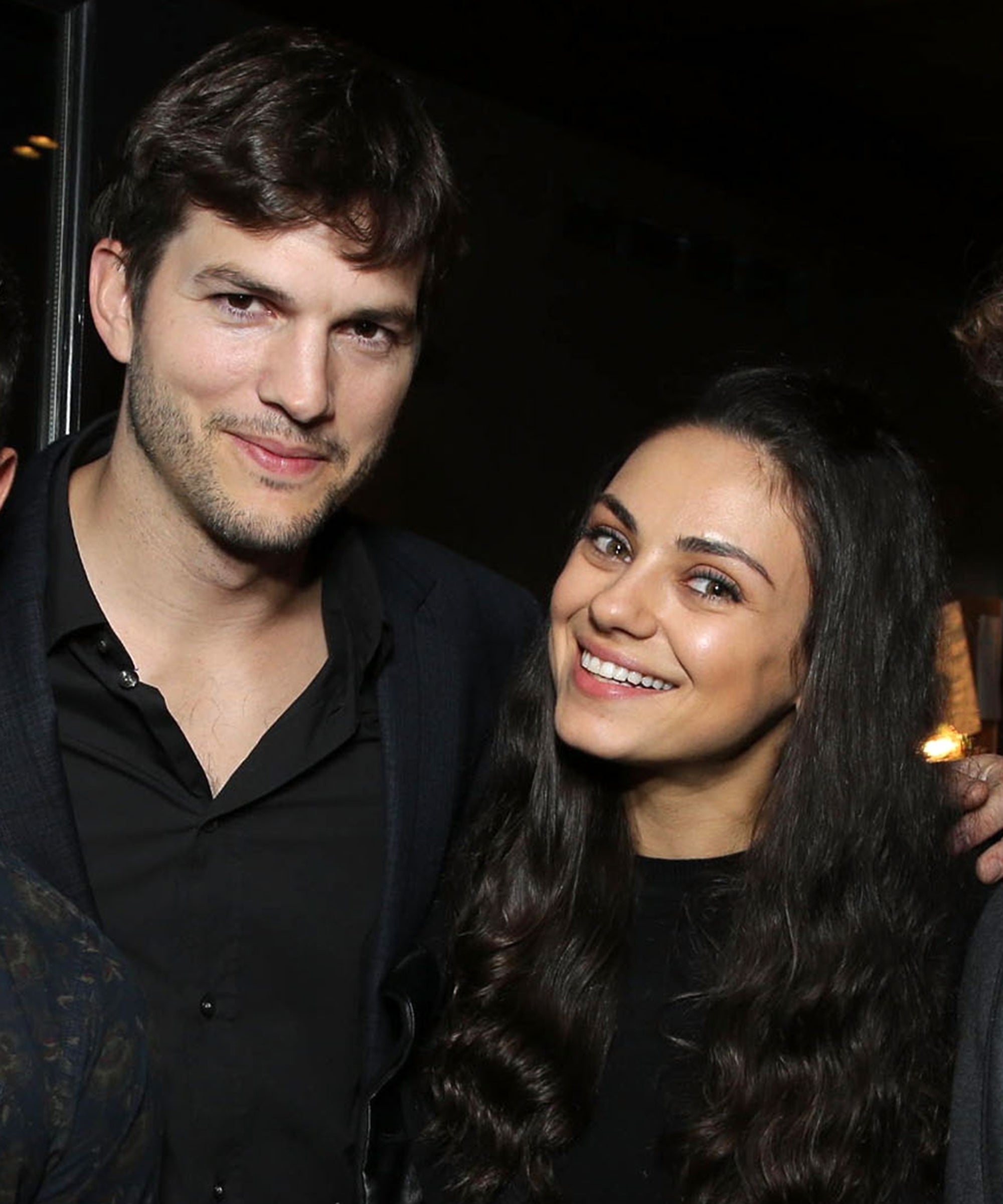 Ashton Kutcher and Mila Kunis: The two actors got engaged on February 27, 2014. 2000x2400 HD Background.