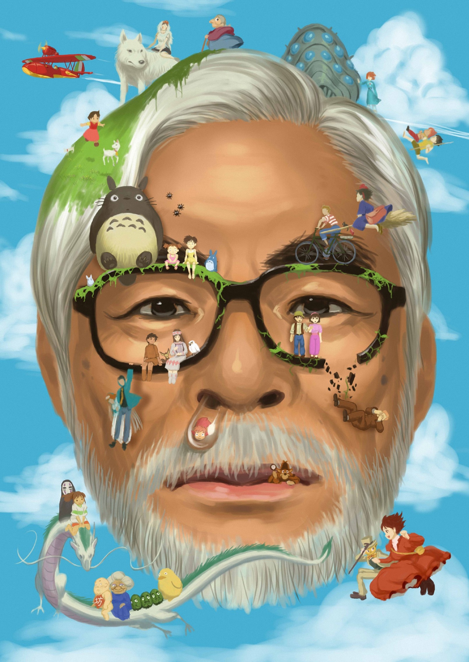 Hayao Miyazaki, High-resolution wallpapers, Celebrity HQ pictures, 1620x2280 HD Phone
