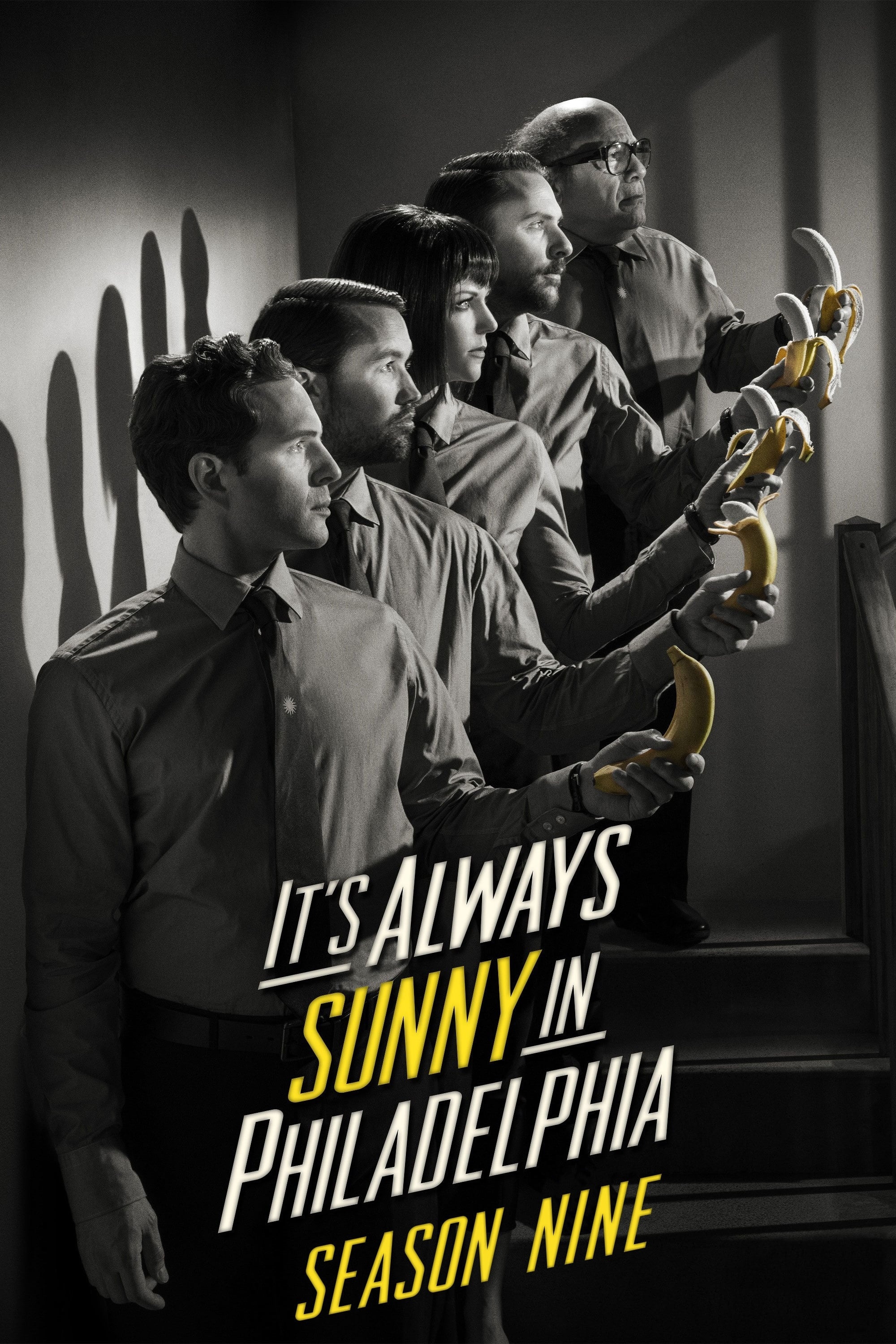 It's Always Sunny in Philadelphia (TV Series): An American sitcom that premiered on FX on August 4, 2005, Poster, Season 9. 2000x3000 HD Background.