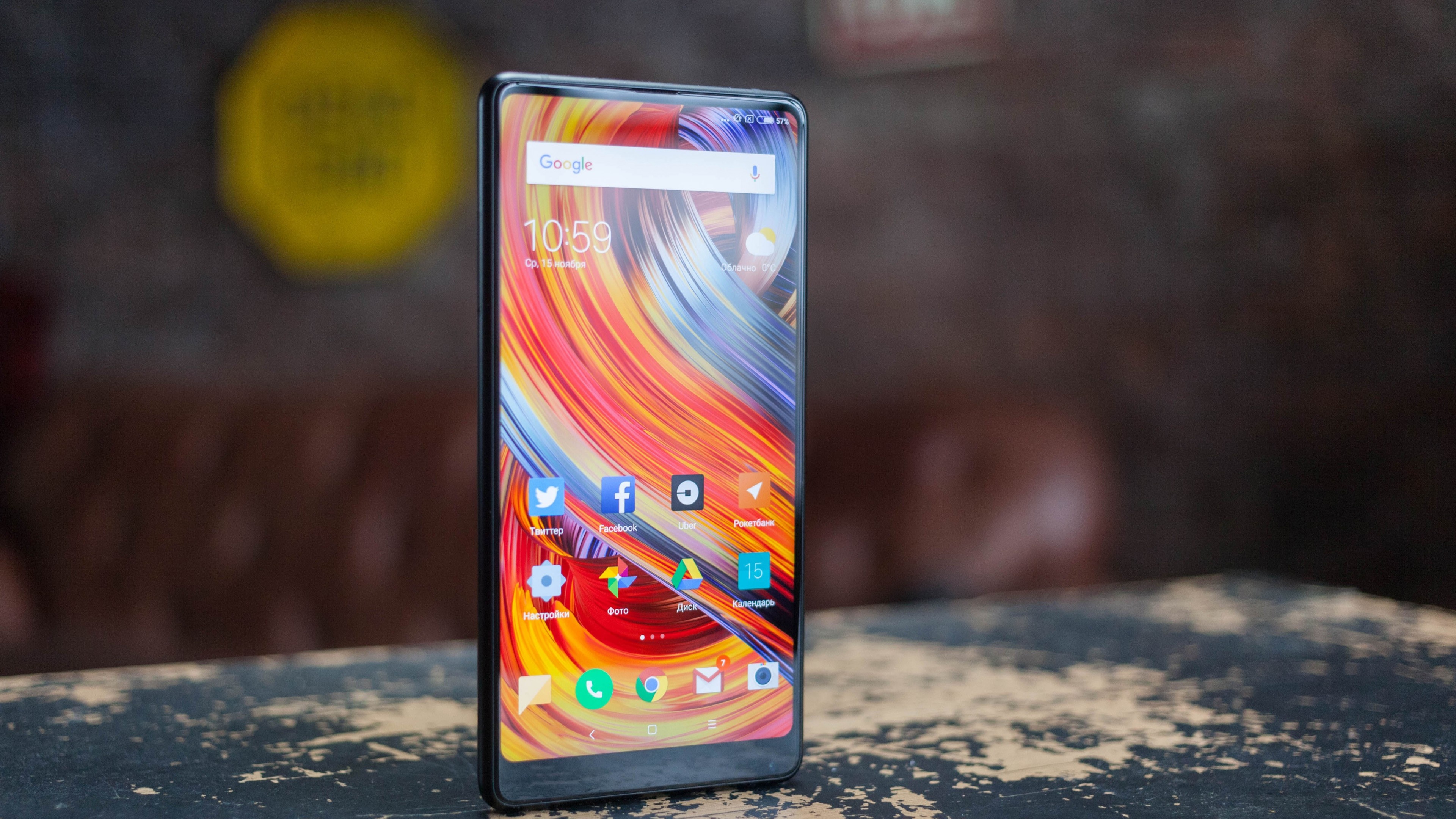 Xiaomi: Mi MIX 2S, An Android phablet, Unveiled in 2018, Awarded the IDEA Gold Award for its design. 3840x2160 4K Background.