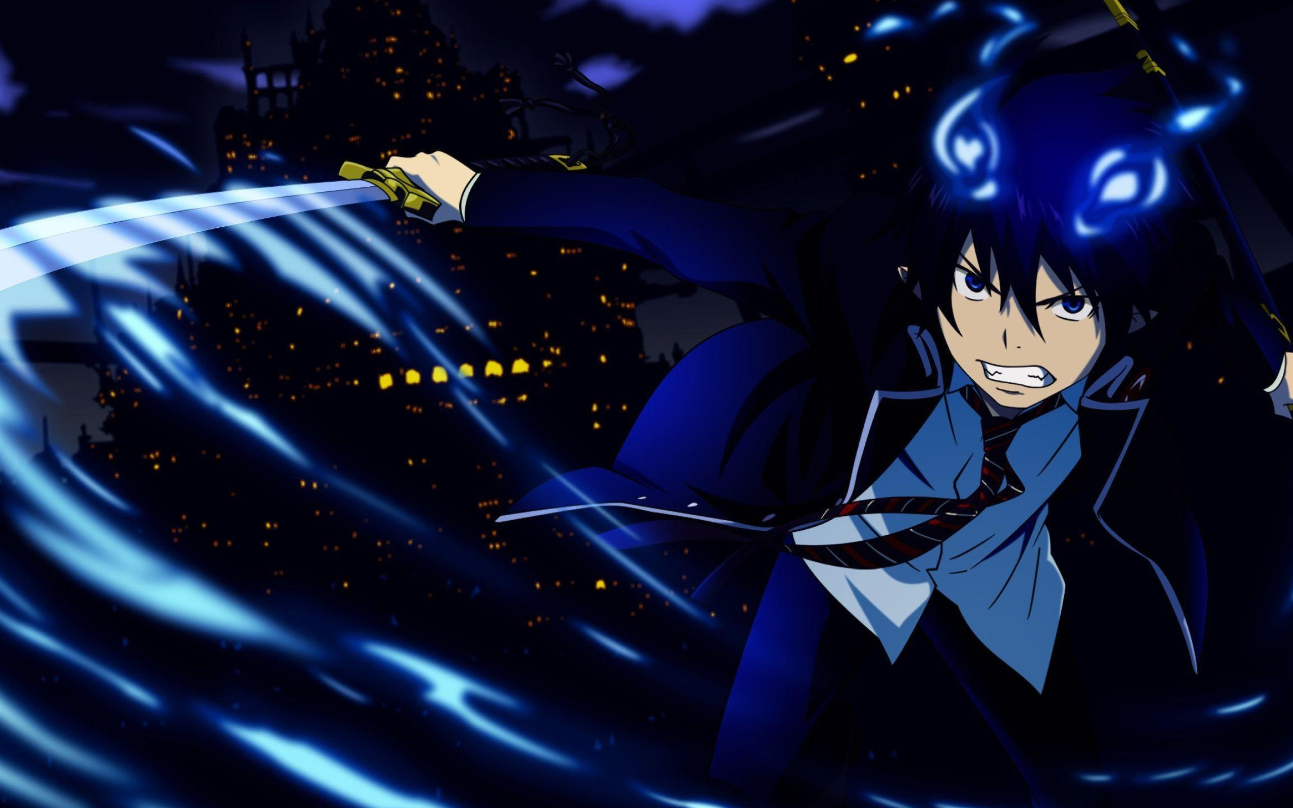 Blue Exorcist: The son of Satan and the elder, fraternal twin brother of Yukio Okumura. 2560x1600 HD Background.