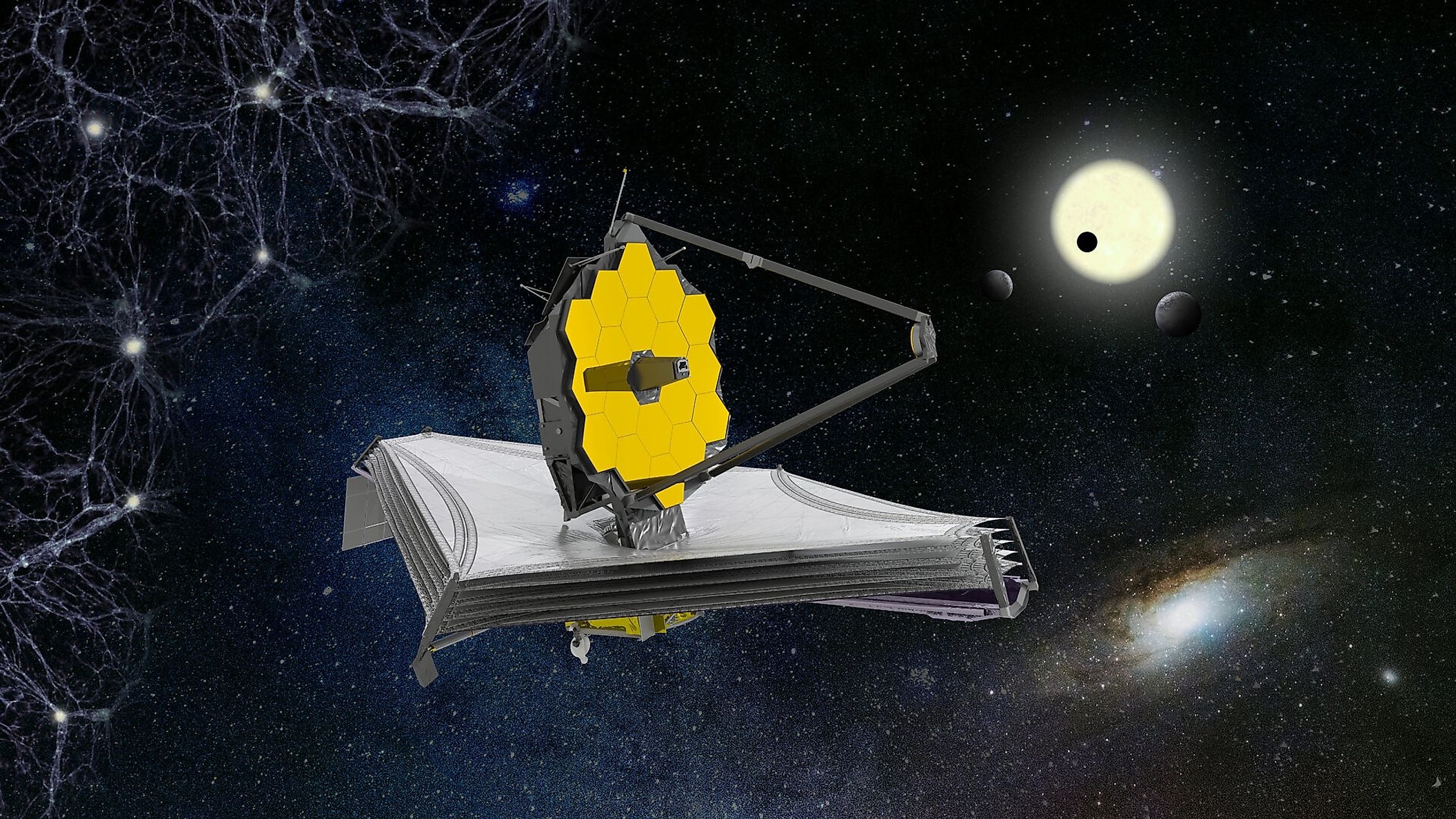 Exoplanet WASP-96b, James Webb telescope, Exoplanet atmosphere, Water discovery, 2120x1190 HD Desktop