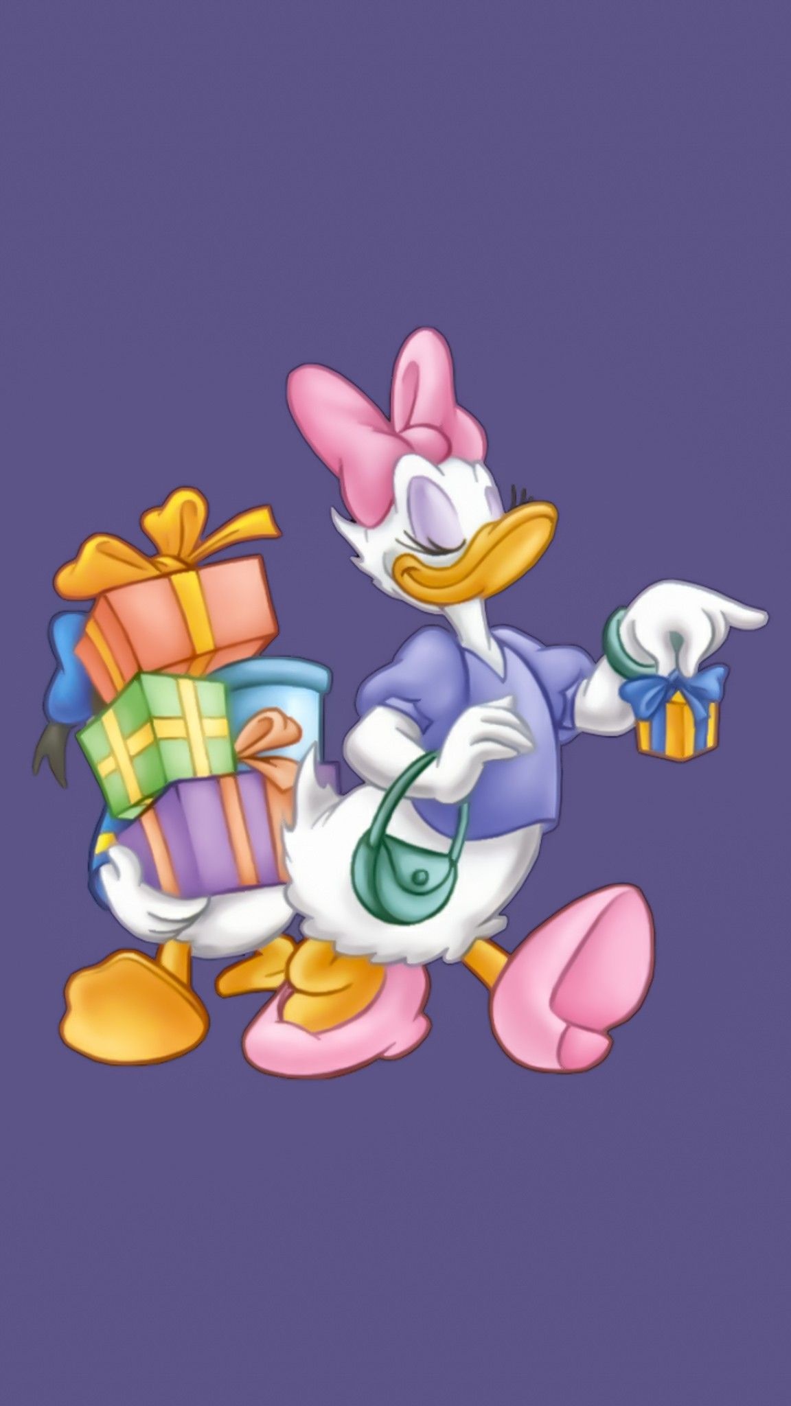 Daisy Duck, Disney artwork, Donald and Daisy Duck, Disney wallpaper, 1160x2050 HD Handy